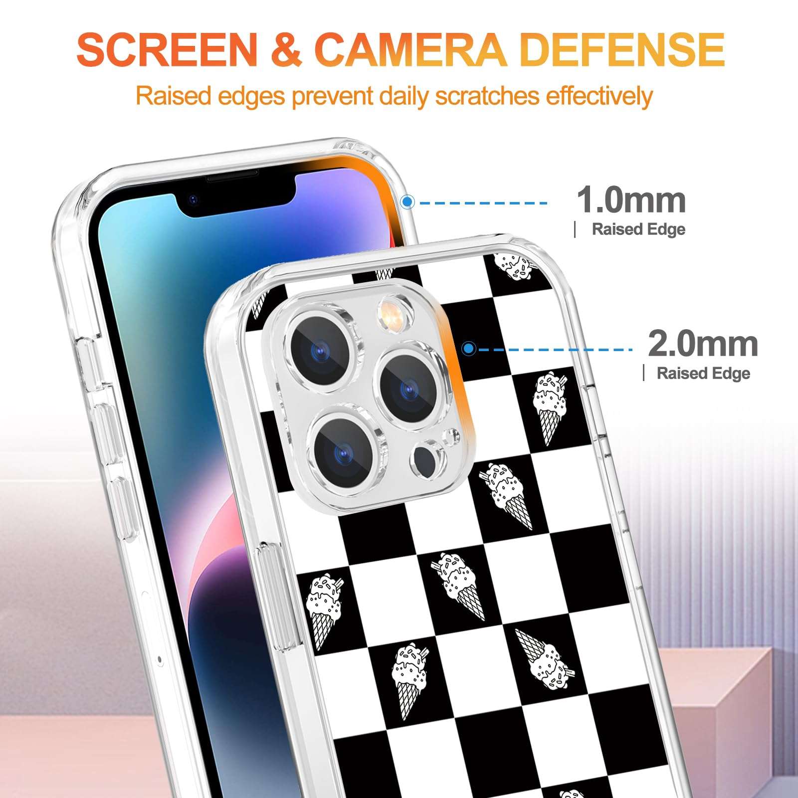 Galafu Case for iPhone 11 Pro, Clear Silicone Soft TPU Protective Phone Bumper Cover, Anti-Scratch Shockproof Phone Case for iPhone 11 Pro (5.8 inch), Pattern 37 6