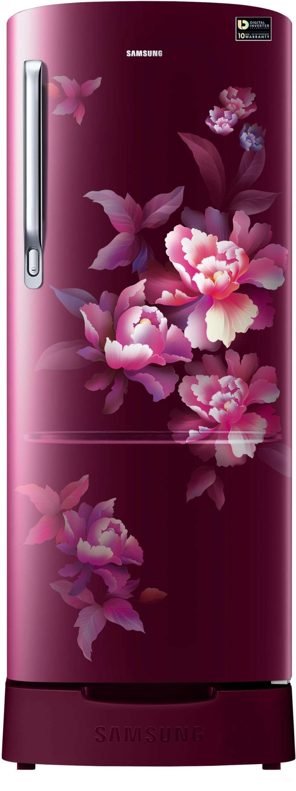 Samsung 183 L, 4 Star, Digital Inverter, Direct-Cool Single Door Refrigerator (RR20C1824HN/HL, Himalaya poppy Blue, Base Stand Drawer, 2023 Model) 1