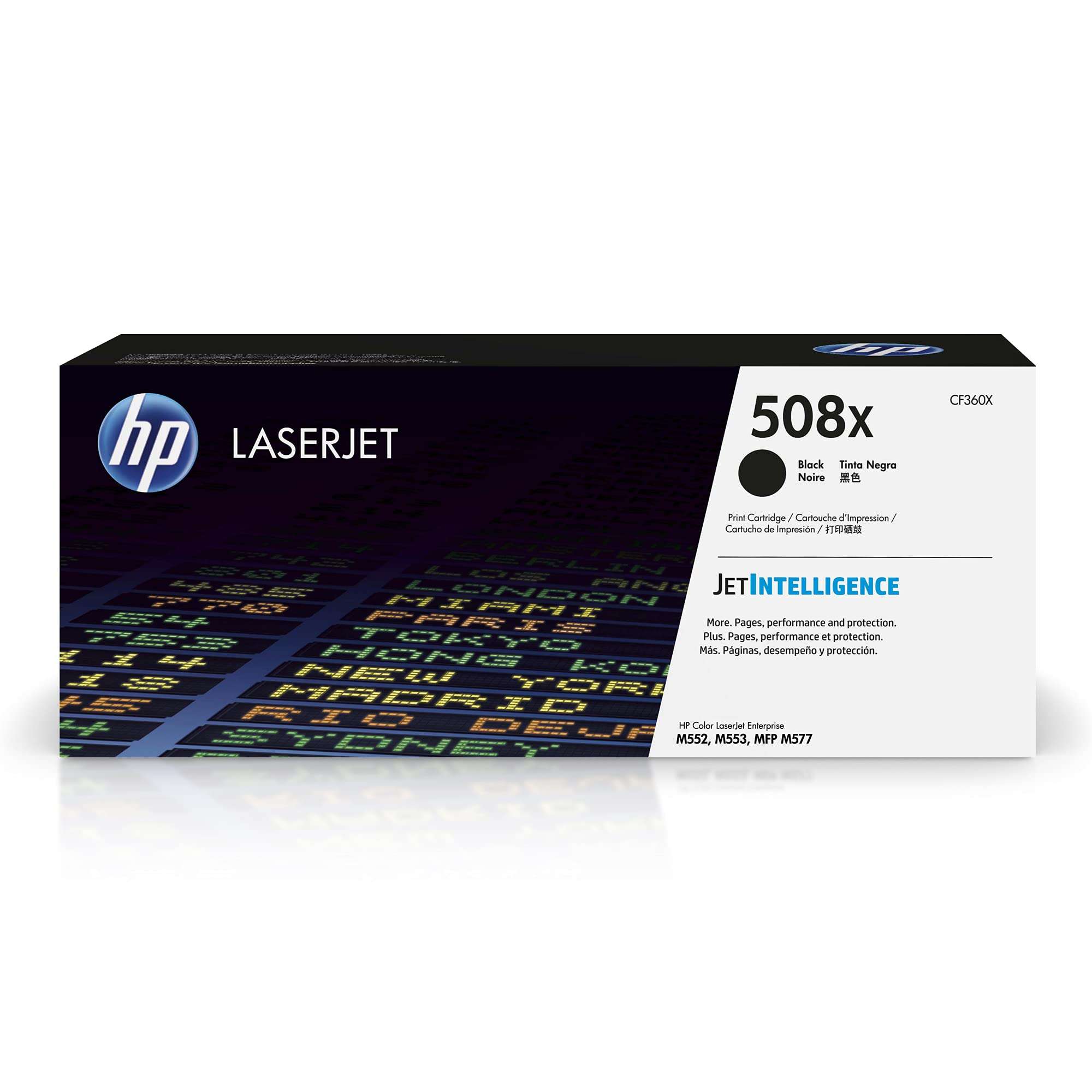 HP 508X Black High-yield Toner Cartridge | Works with HP Color LaserJet Enterprise M552, M553, HP Color LaserJet Enterprise MFP M577 Series | CF360X 1