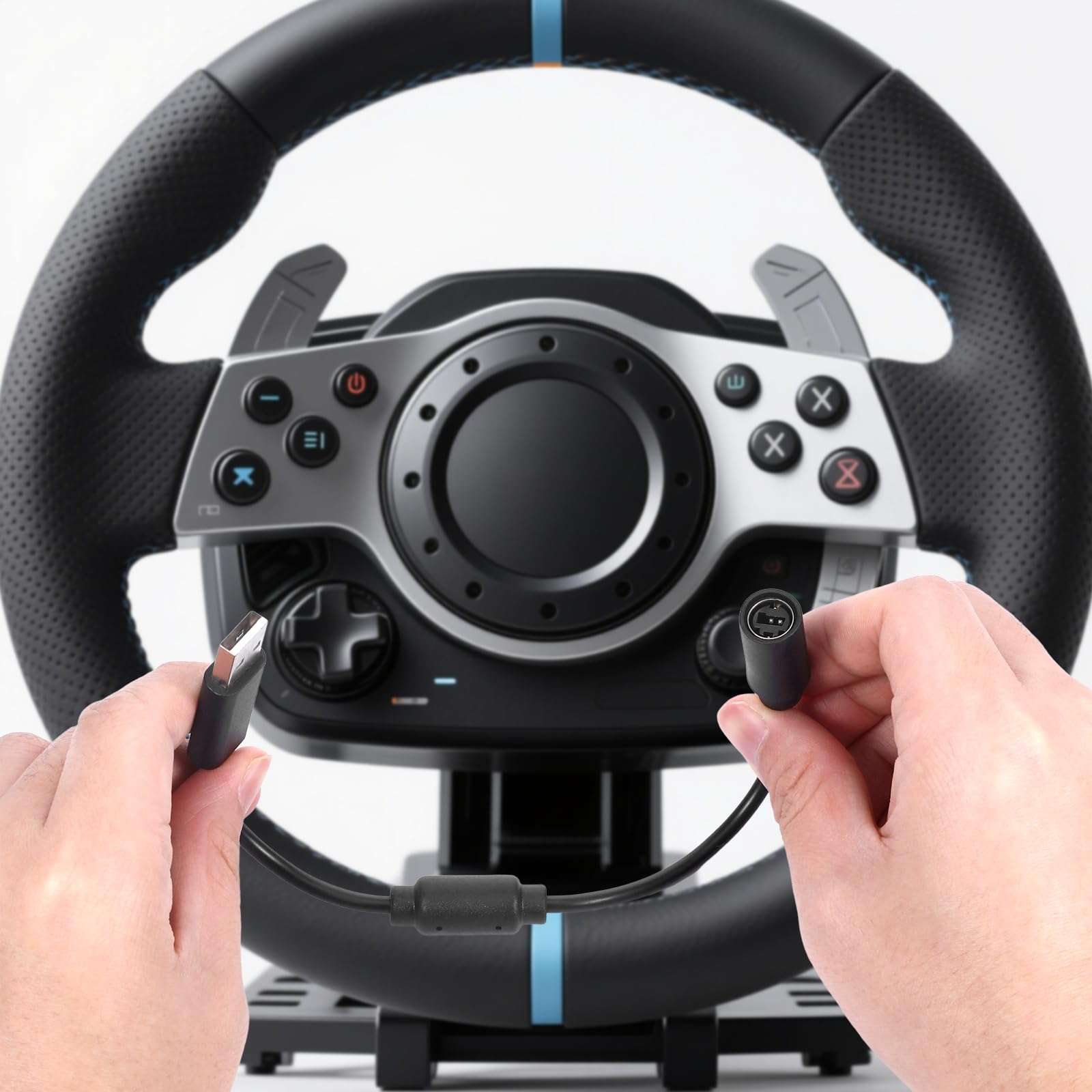 2 Pcs USB Breakaway Cable Compatible with Logitech G920,Usb Breakaway Cord Replacement Compatible with Thrustmaster Ferrari 458 Spider Racing Wheel Cord,Safety Cords Adapter Replacement Accessory 6