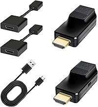 NKZKN HDMI Extender Over Ethernet Adapter up to 200FT with HD Extension Cable, 1080P@60Hz HDMI to RJ45 via CAT5/5e CAT6 OFC Cable, Plug and Play for TV, PC, PS5, Projector 1