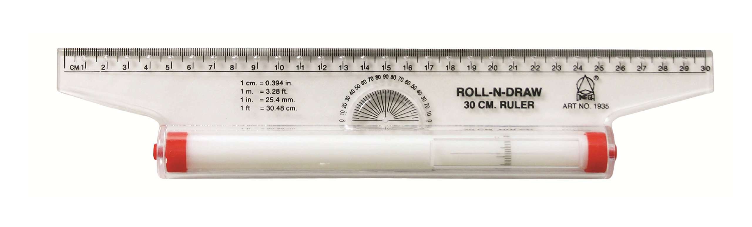 PRANSUNITA Roll-n-draw Ruler Scale 30 cm, Multi-use tool ideal for drawing vertical lines, horizontal lines, parallel lines, angles and circle 1
