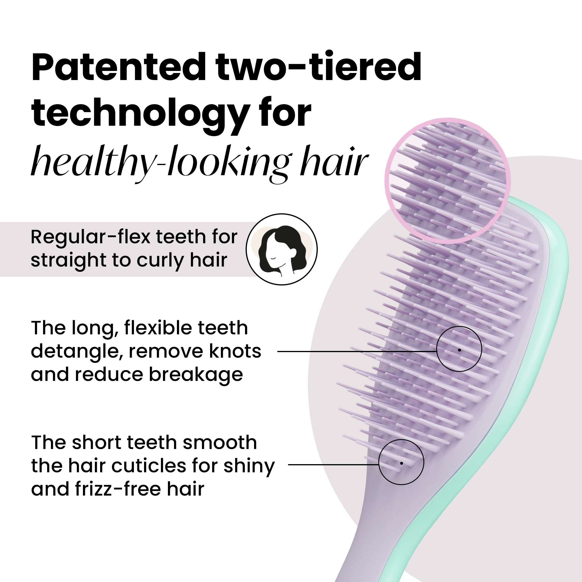 Tangle Teezer Hair Detangler Spray & Ultimate Detangler Brush Duo, with Sulfate-Free Spray & Wisteria Leaf Mini Hairbrush, for All Hair Types 3