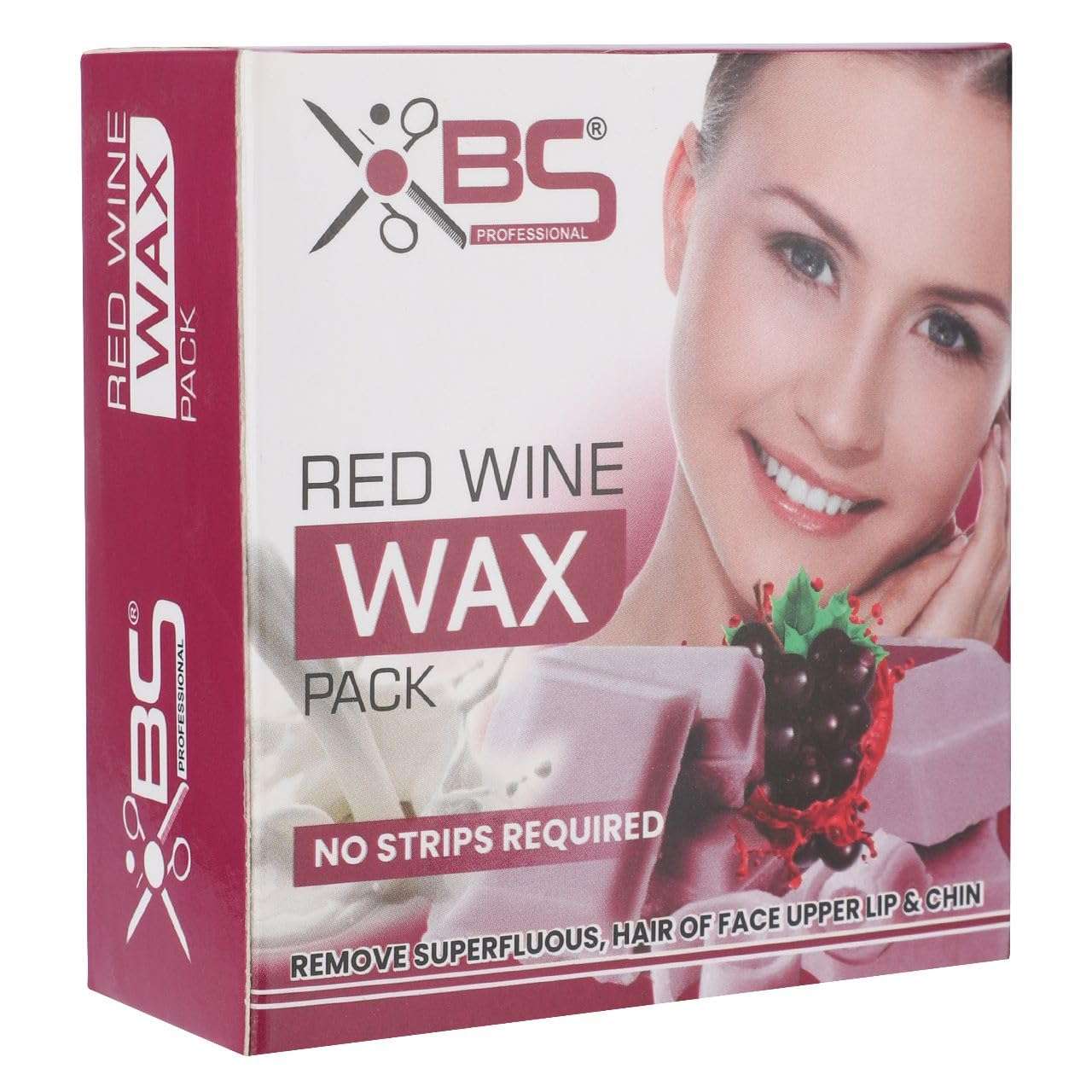 XBS PROFESSIONAL Wine Wax Pack For Face, Upper Lips and Chin Hair Removal (80gm) 3