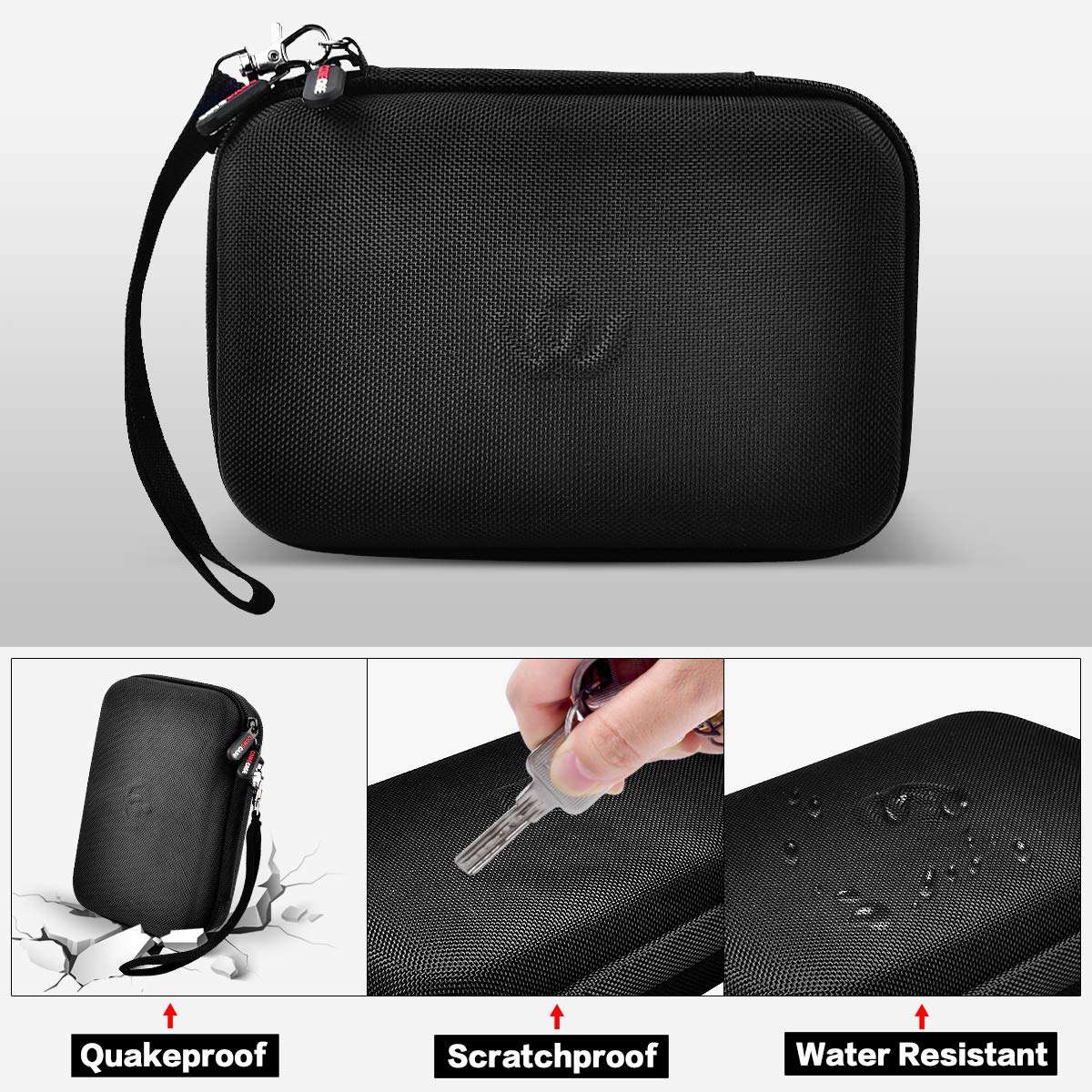 Hard Carrying Case for Apple Pencil, Magic Mouse 2 and 1, Magsafe Power Adapter, BeatsX Earphone, Magsafe Power Adapter, BeatsX,Beats Monster by Dre,Magnetic Charging Cable - Black (Bag Only) 4