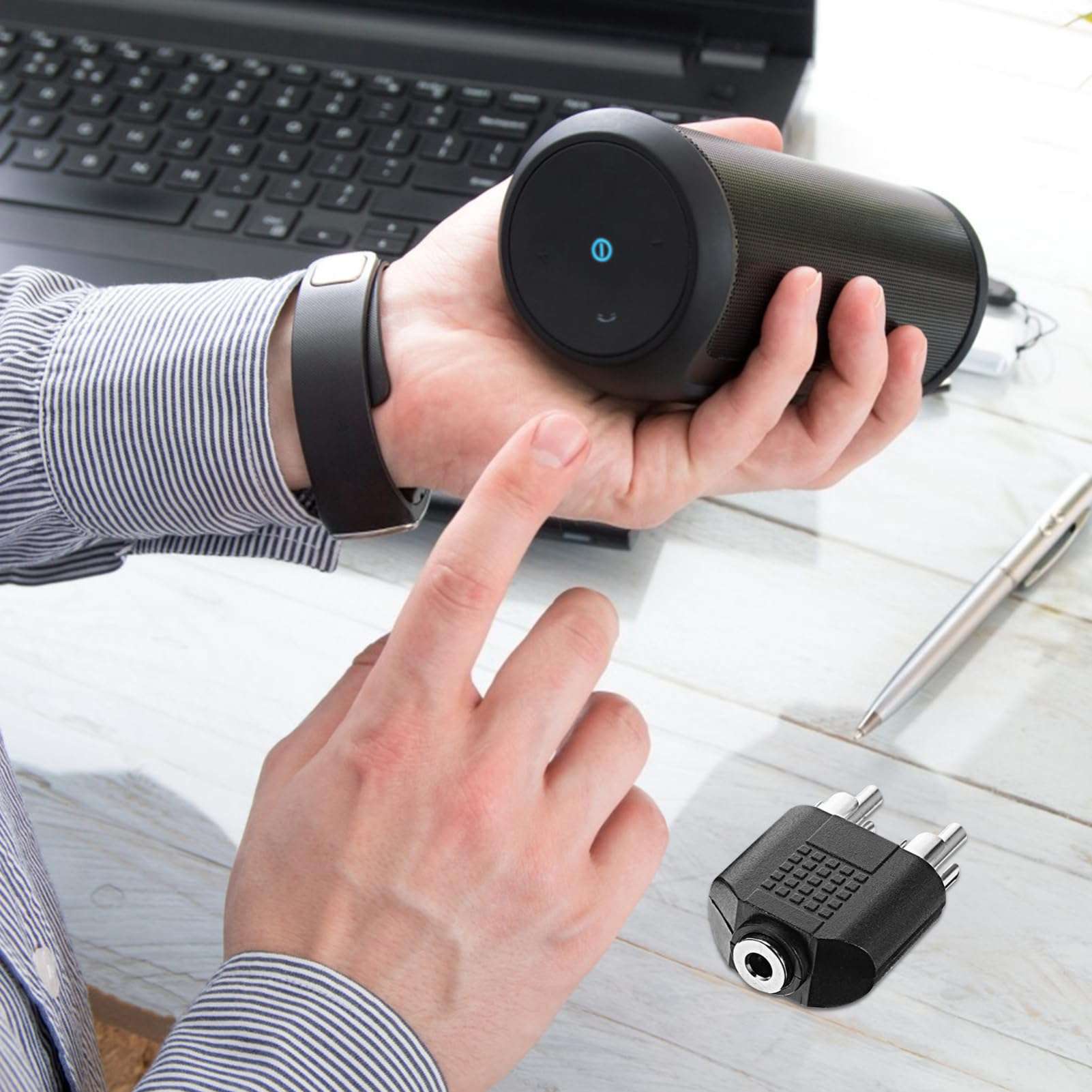 Housoutil 3sets Audio Converter Boom Fast Cables Headphones Coupler Wire Guitar Dual to Dual Cable Jack to USB C USB to Cable Mic Cable Power Headphone to Jack Adapter Cord Black Zinc 8pcs*3 6