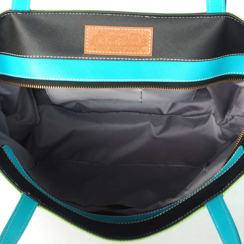 [Waves Of The Sea] Onitiva Leatherette Double Handle Satchel Bag Handbag Purse 6