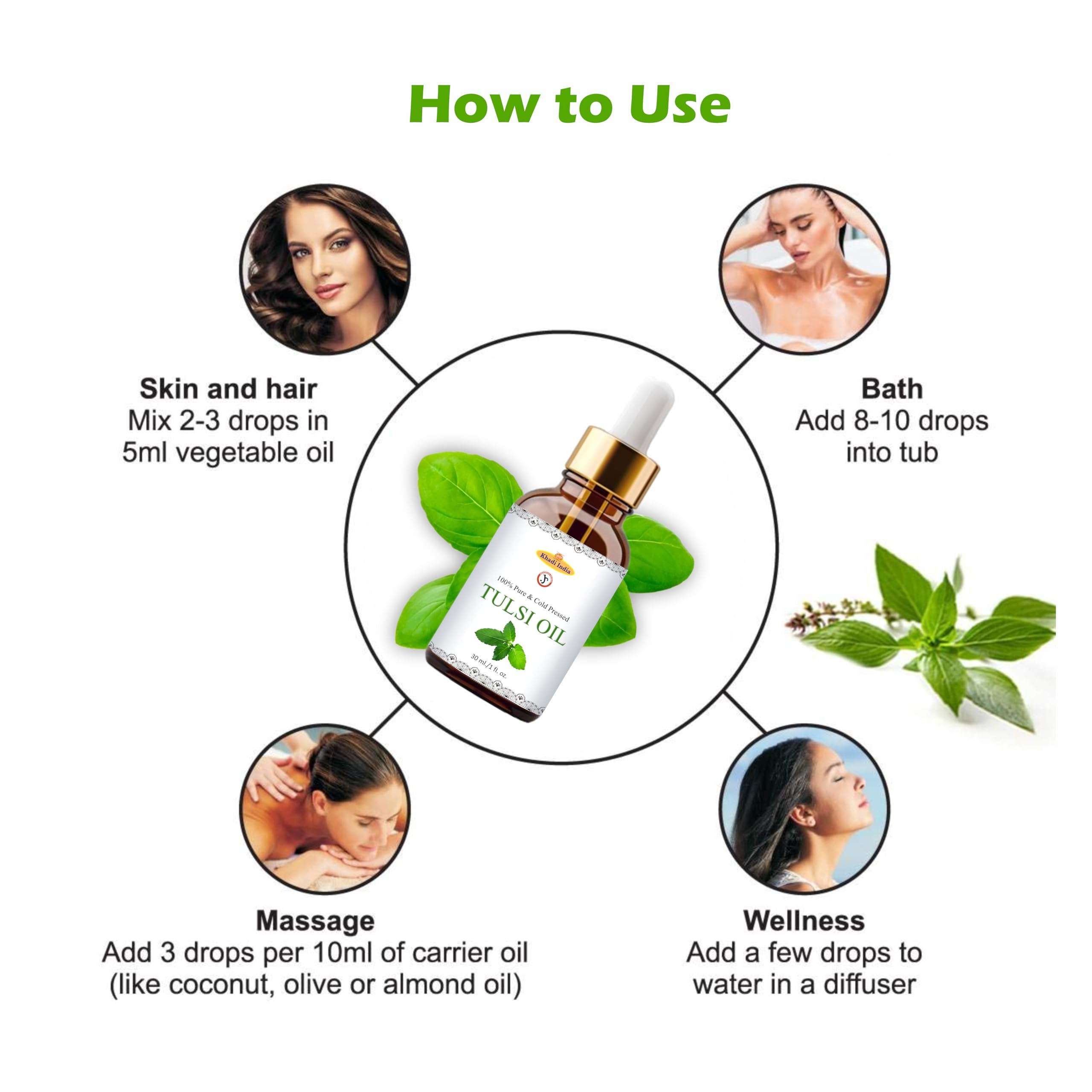 Khadi Pure Coldpressed Tulsi Oil, 30 ml 5