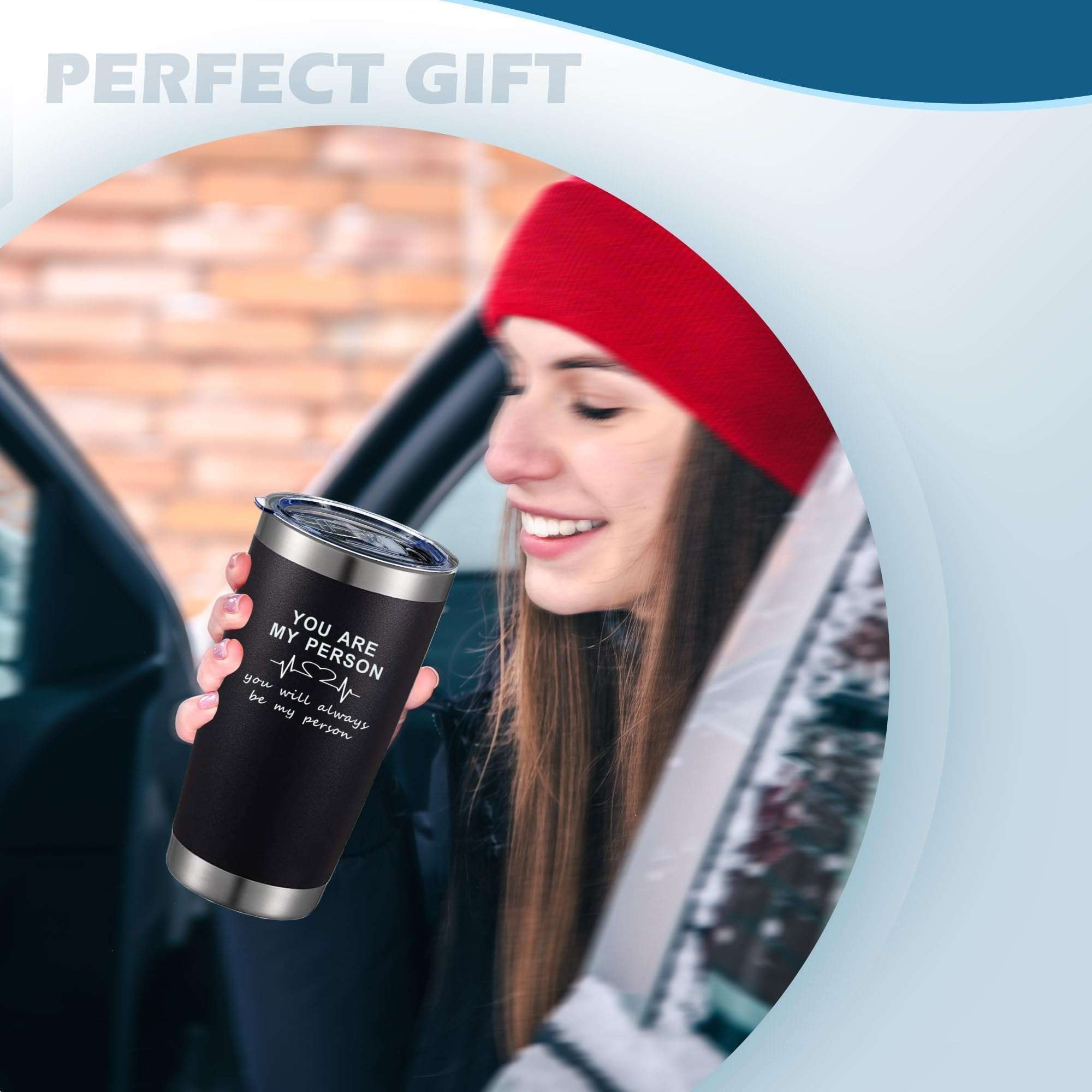 You Are My Person,Greys Anatomy Merch,20 Oz Insulated Stainless Steel Iced Coffee Tumbler With Lid Straw And Brush,Funny Travel Coffee Mug Cup Water Bottle,Gifts for Women Nurse Doctor Friends 6