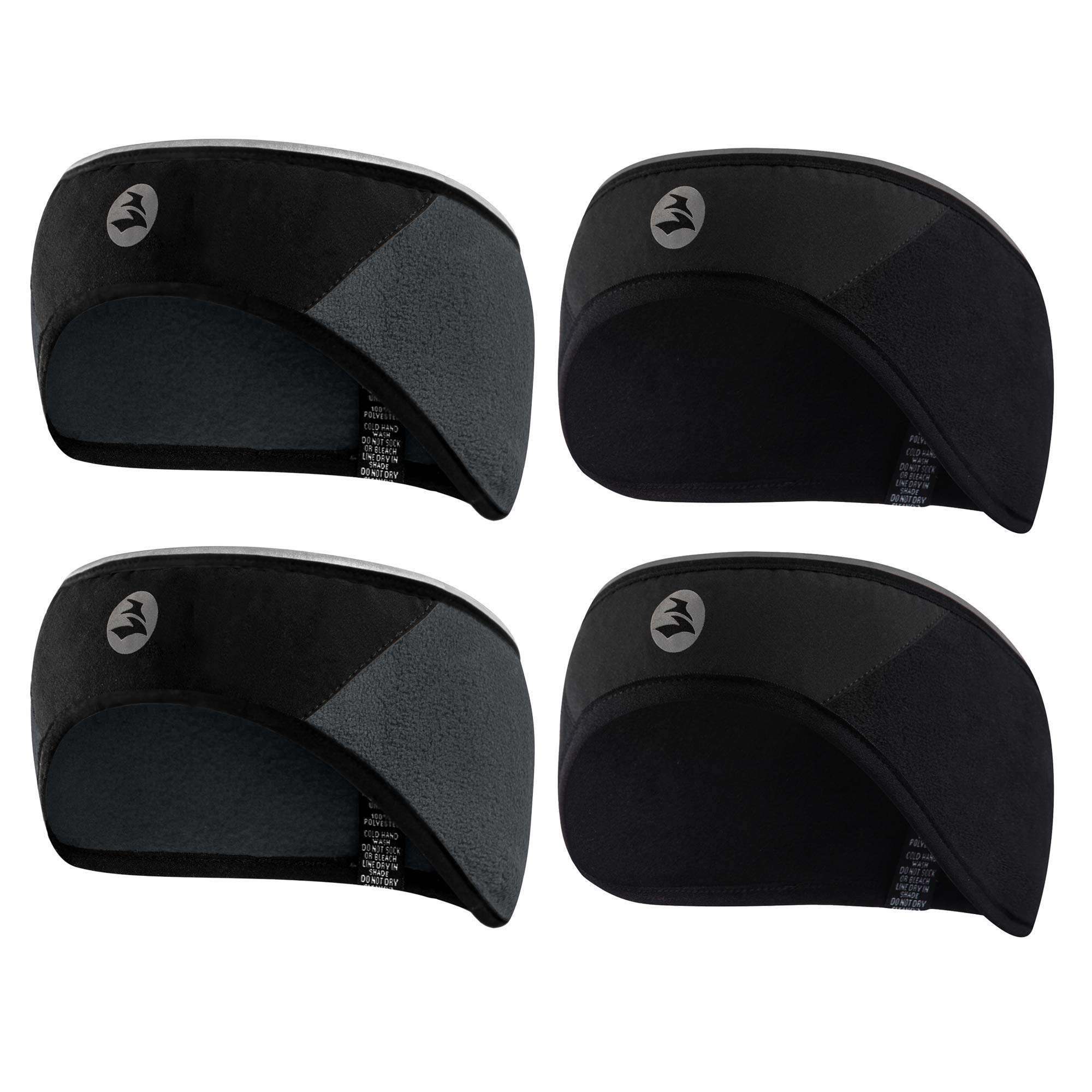 EMPIRELION Lightweight Windproof Thermal Ear Warmer/Muffs 360º Reflective Fleece Headbands 4 Pack，Perfect for Cycling Skiing Workout Yoga Running & Riding Motorcycle in Winter (Color Combo2) 1