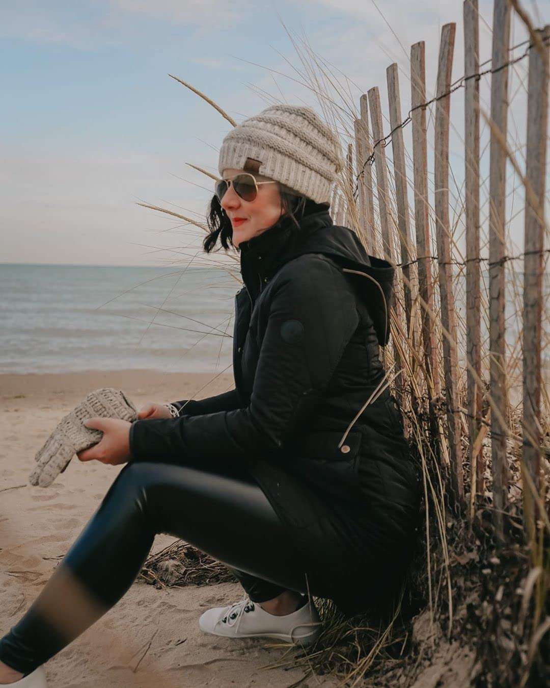 Funky Junque Confetti Knit Beanie - Oatmeal (Dark) 5