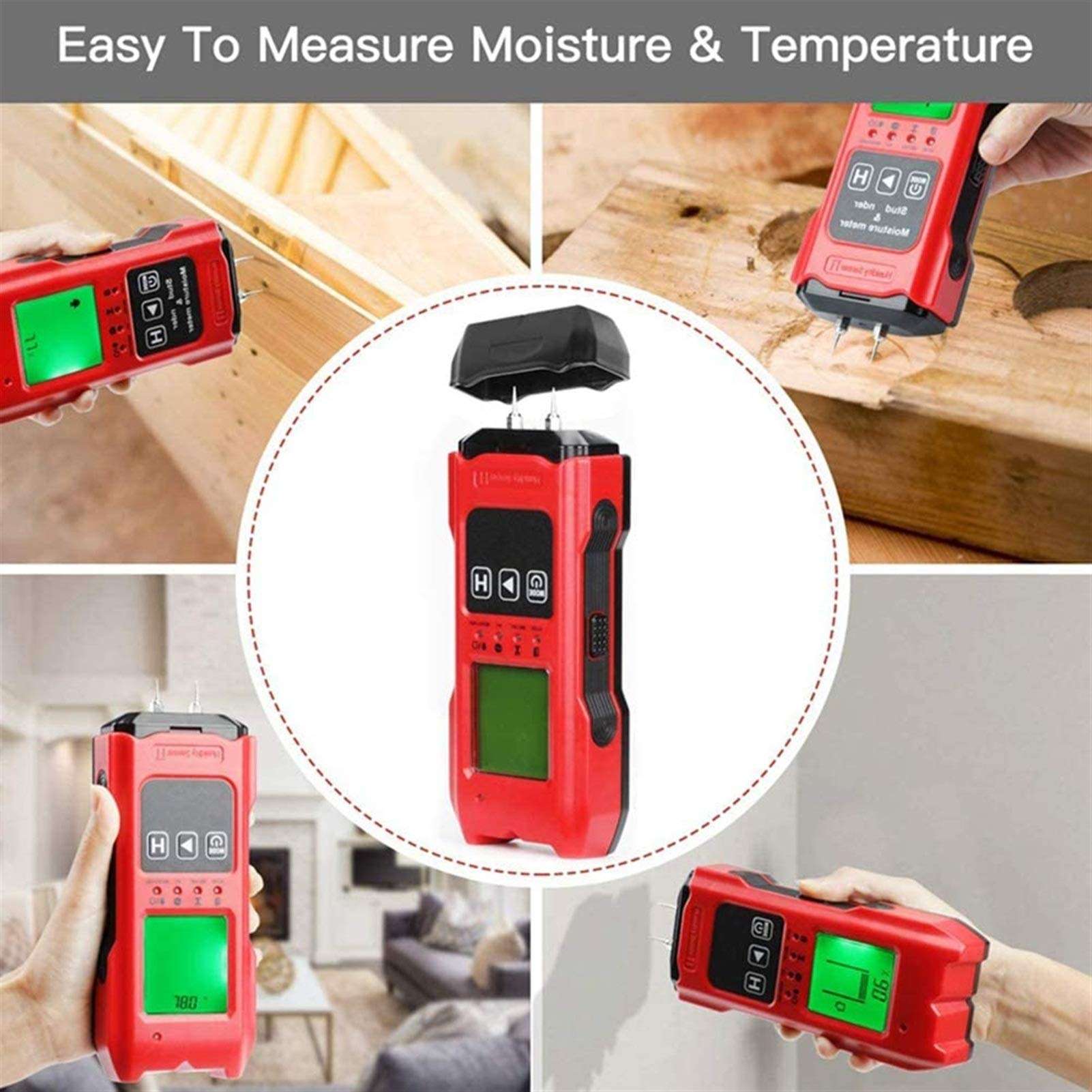 TSWEET Stud Finder, Stud Detector 4 in 1 Mutifunction Wall Scanner, HD LCD Display for The Center and Edge of Metal, Studs, AC Wire 3