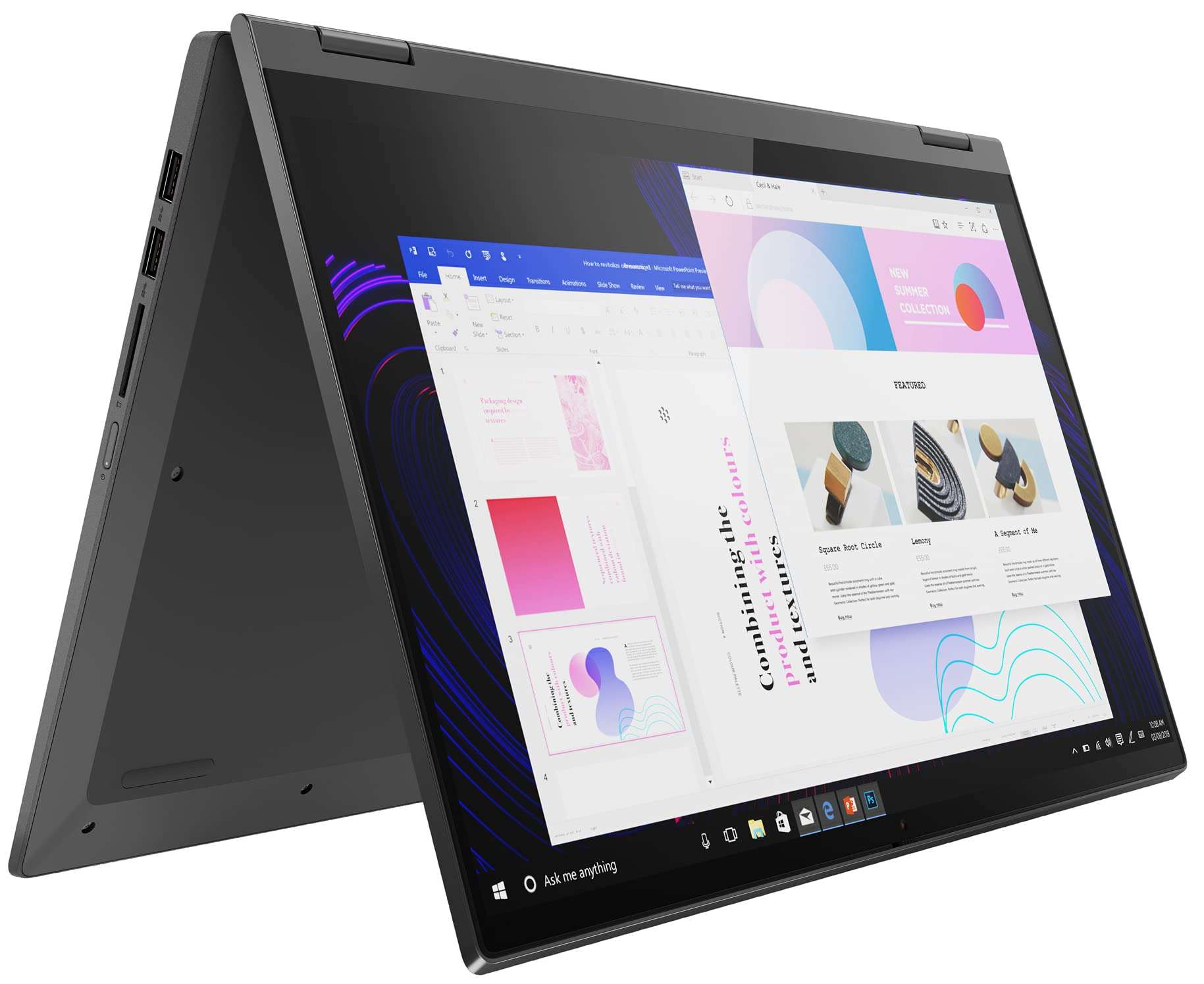 Lenovo IdeaPad Flex 5 15A Home & Business 2-in-1 Laptop (AMD Ryzen 7 5700U 8-Core, 16GB RAM, 1TB PCIe SSD, AMD Radeon, 15.6" 60Hz Touch Win 10 Pro) with MS 365 Personal, Hub 5