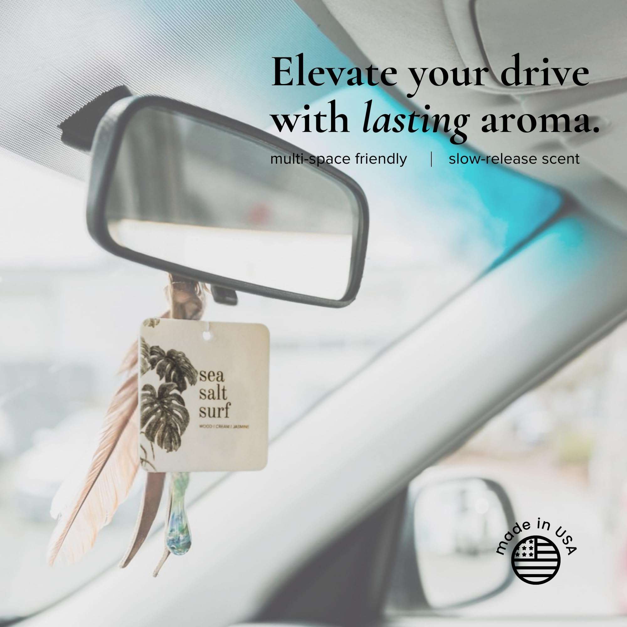 BROKEN TOP Sea Salt Surf Fragrance Bundle – Roll-On Perfume (10 mL) + Hanging Car Freshener – Natural, Vegan, Paraben-Free Scent Duo 4