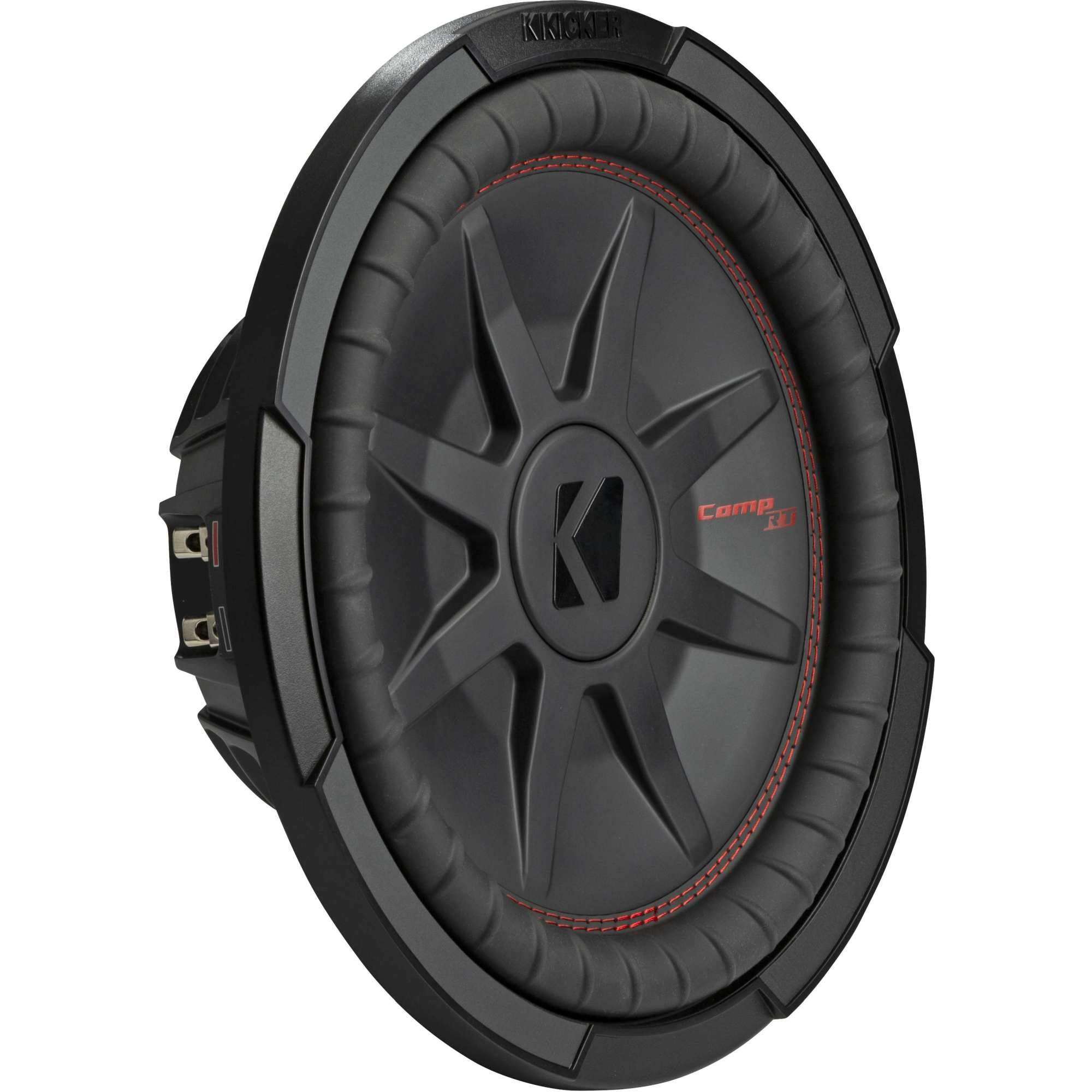 Kicker (2) 48CWRT122 CompRT 12" Subwoofer, DVC, 2-ohm w/ 47Key5001 Amp & Speaker Wire Bundle 6