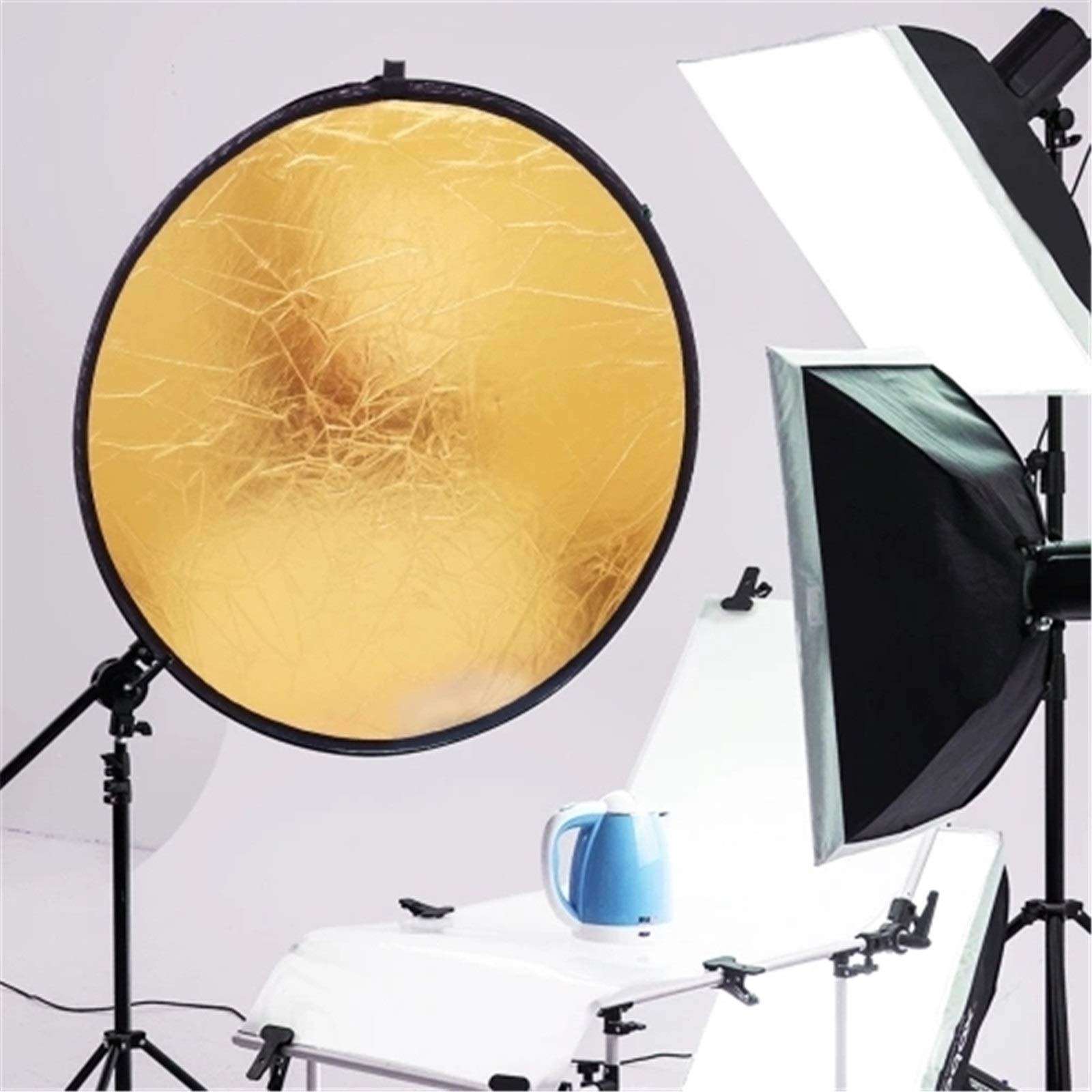 Reflector 32-Inch 80CM Portable 5 in 1 Photography Collapsible Multi-Disc Lighting Reflectors Foldable Round Multi Disc Light Reflector for Studio Photography Situation Photographic Reflector 5