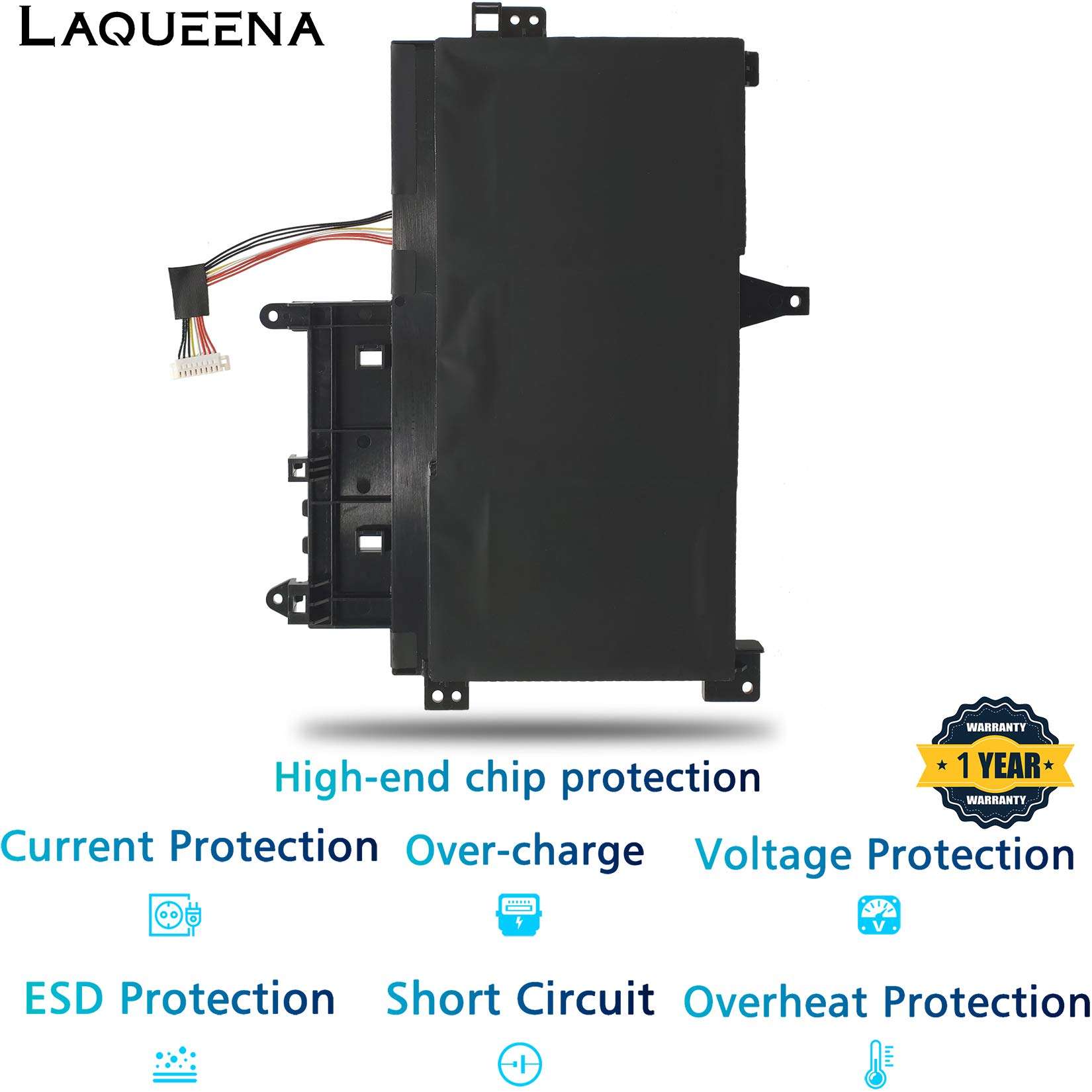 LAQUEENA B31N1345 Laptop Replacement Battery for Asus TP500L TP500LA TP500LB TP500LN Series B31BN9H 0B200-00990100 11.4V 48WH/4100MAH 3-Cell 6
