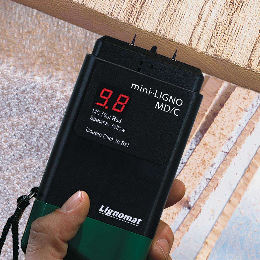 Lignomat M-11 Mini-Ligno MD/C in-Kiln Moisture Meter Detector – Precise Wood Moisture Measurement, Dual Calibration for Soft and Hard Wood, External Probe Compatible, 6' Teflon-Coated Cable 3