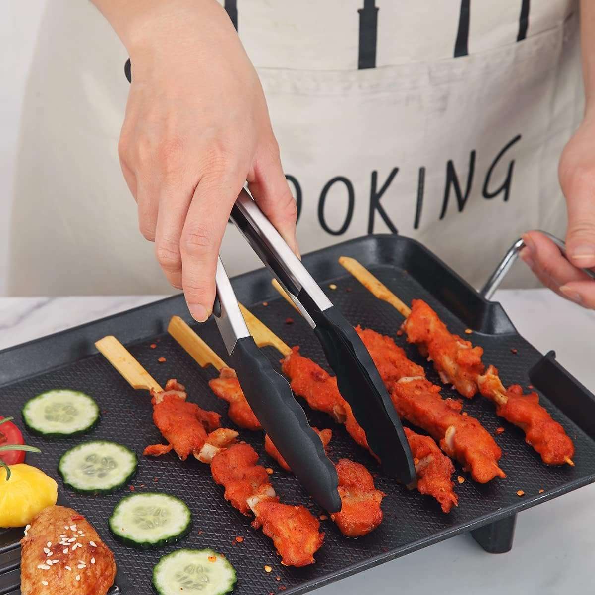 6-Piece Silicone Spatula Set – Heat Resistant, Non-Stick, Flexible, BPA-Free Kitchen Utensils for Cooking, Baking, Mixing & Icing with Seamless One-Piece Design – Black 4