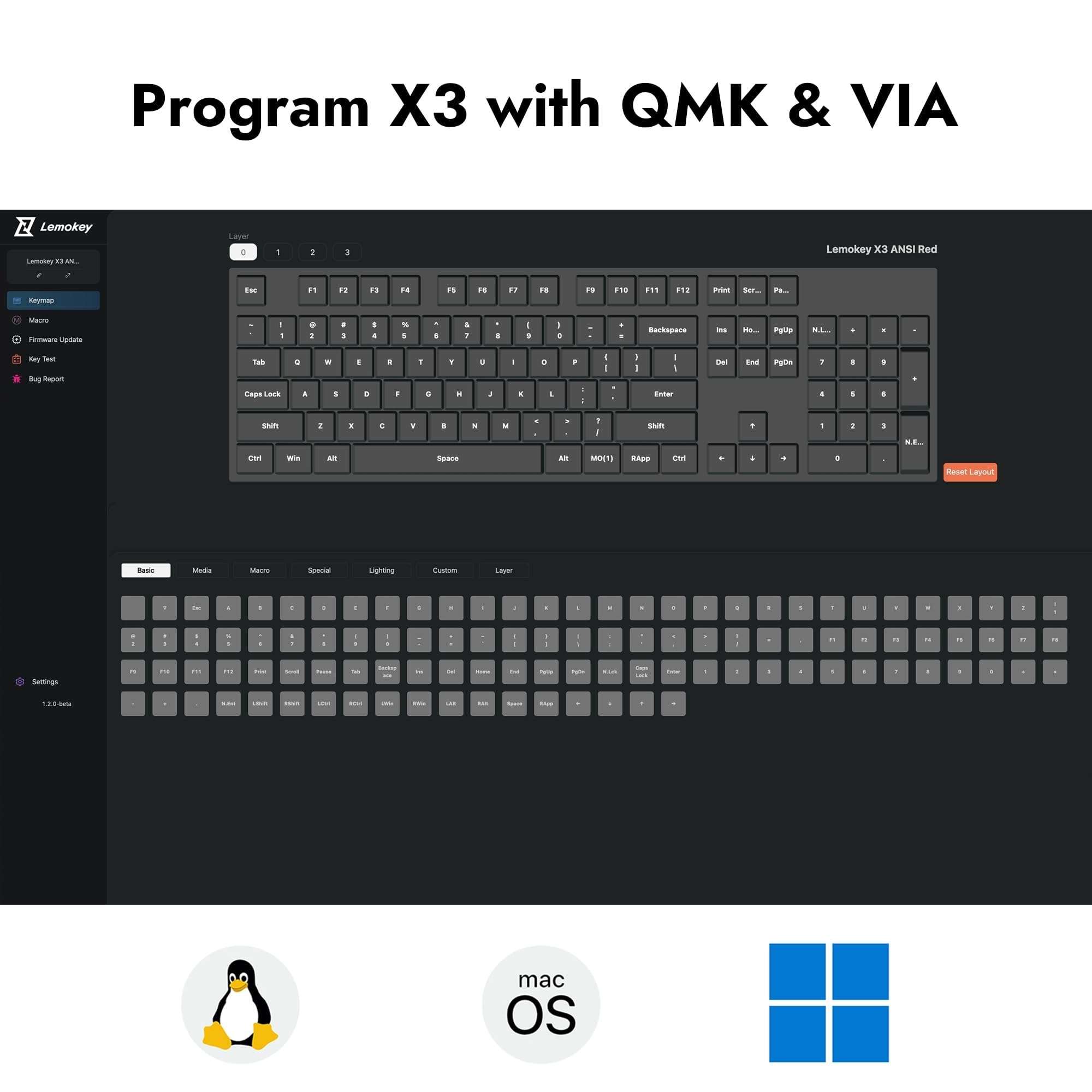 LEMOKEY X3 Wired Mechanical Gaming Keyboard, 100% Layout with QMK/VIA Programmable Keyboard, Red Switch，Red Backlit for Windows 2