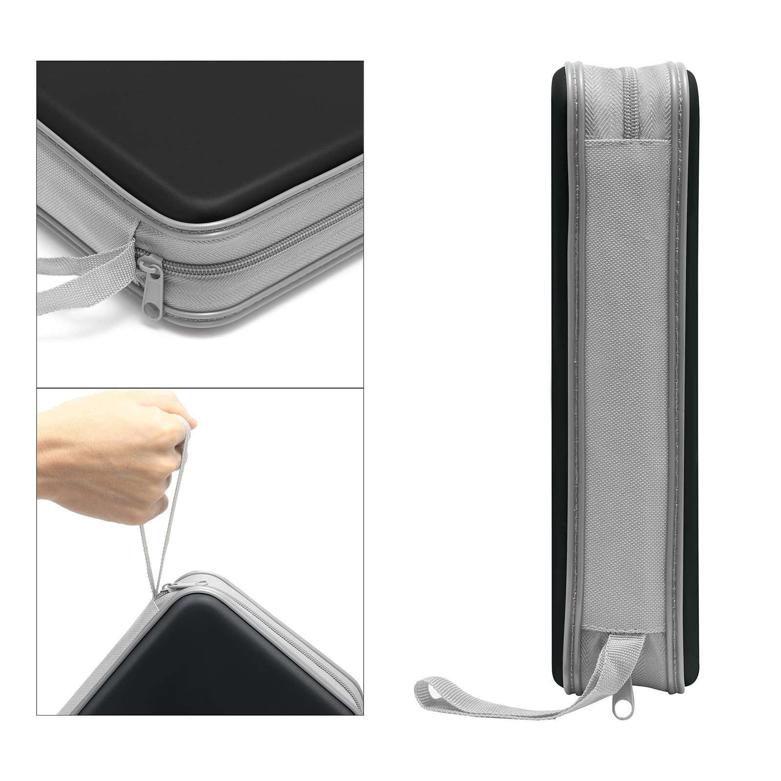 Siveit CD Case Holder, 80 Capacity, Black, Plastic, Portable Storage Rack 3