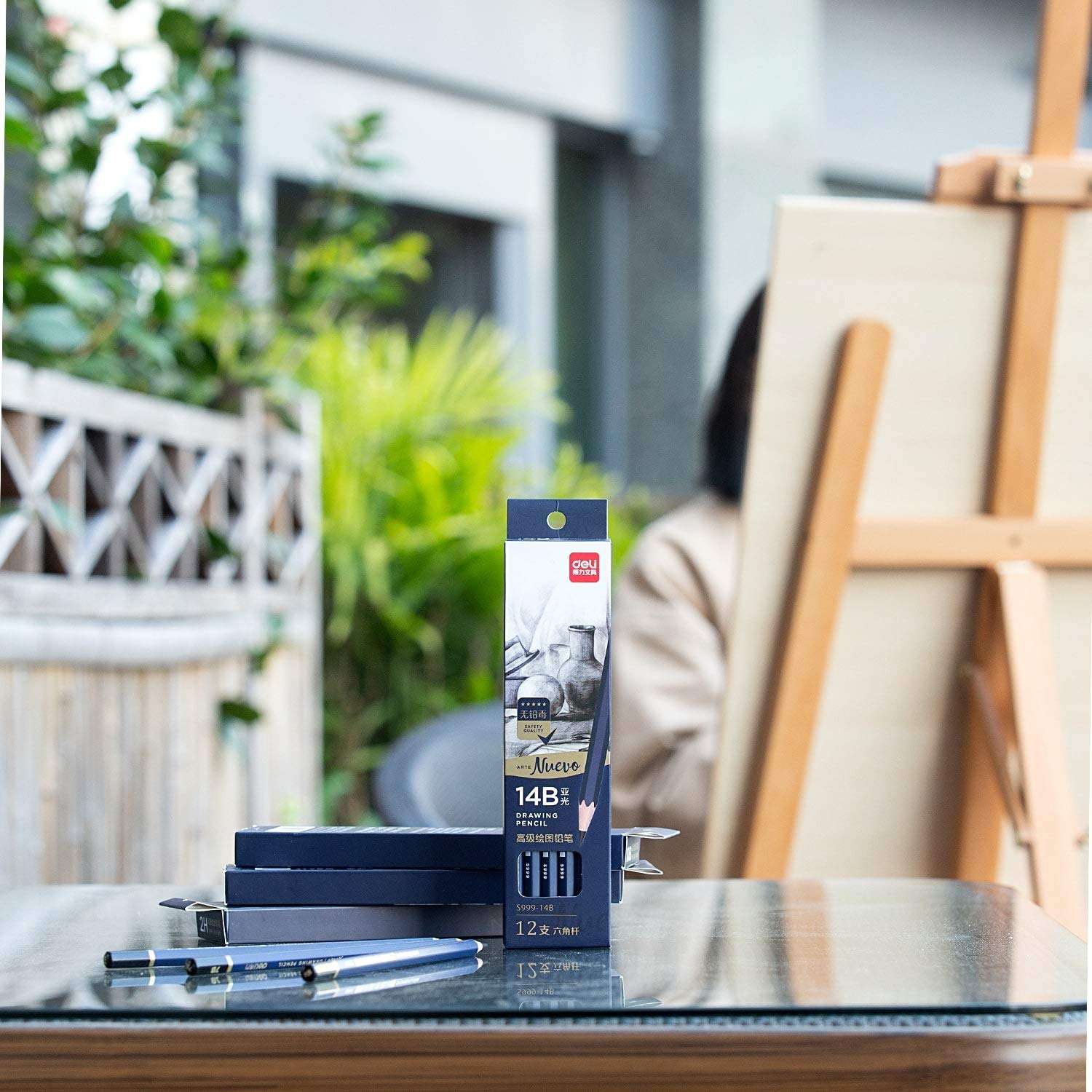 deli Arte Nuevo WS9997B Artist Range Fine-Art Drawing & Sketching Pencil (7B) 4