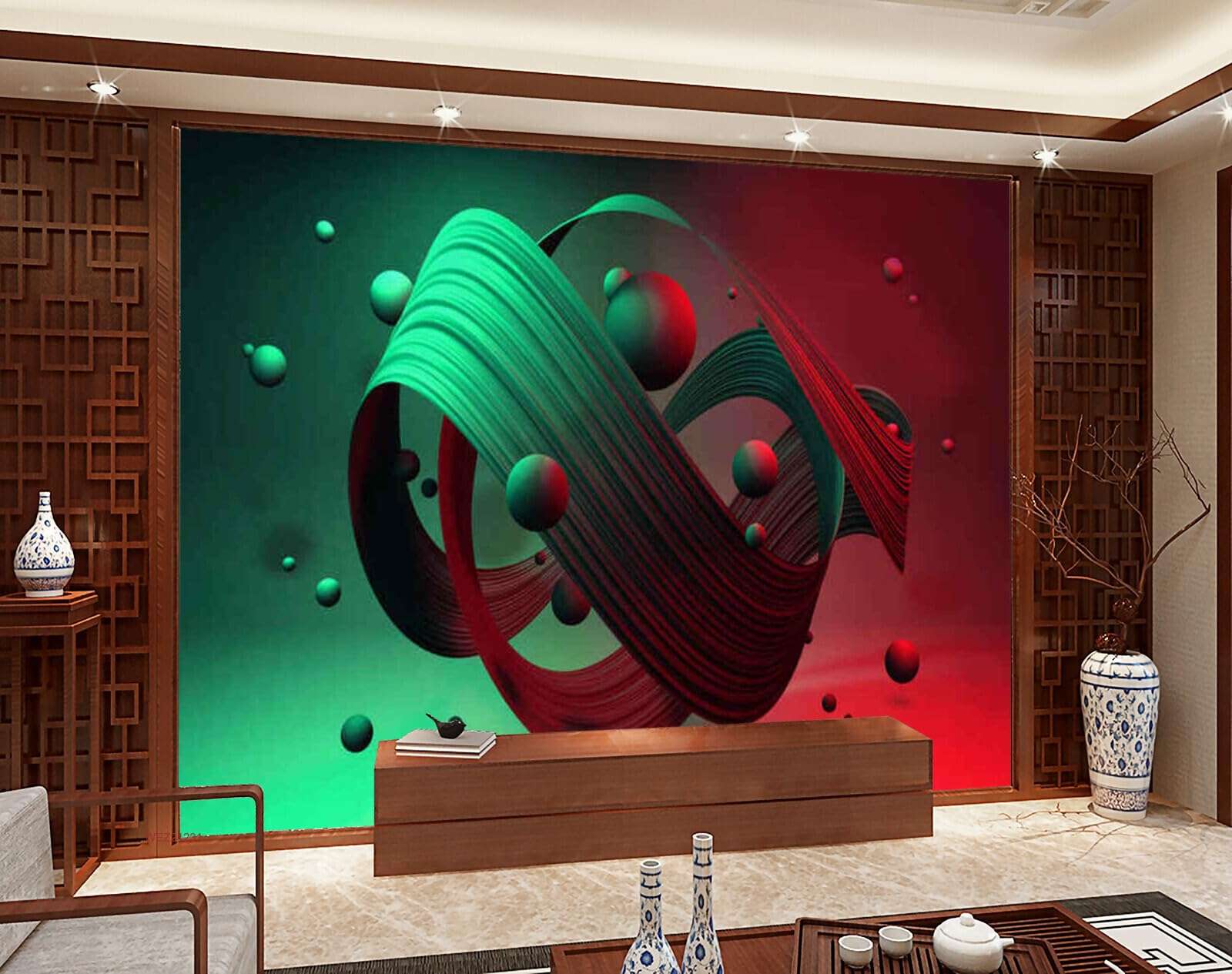 Wall26 - WEZ2123 Innovation Optic Optical Illusion Design Artistic Beautiful HD 3D Wall Sticker[7 ft x 6 ft] / [213 cm x 183 cm] 5