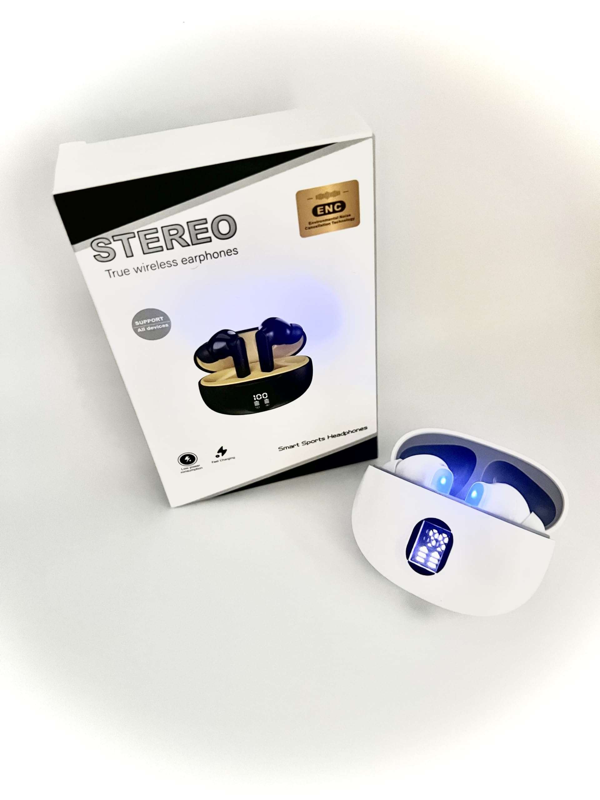 Ear Buds,Bluetooth Noise canceling Water Resistant and Comfortable fit compatable with Apple/iPhone and Samsung Products.Rechargeable Wireless Ear pods.