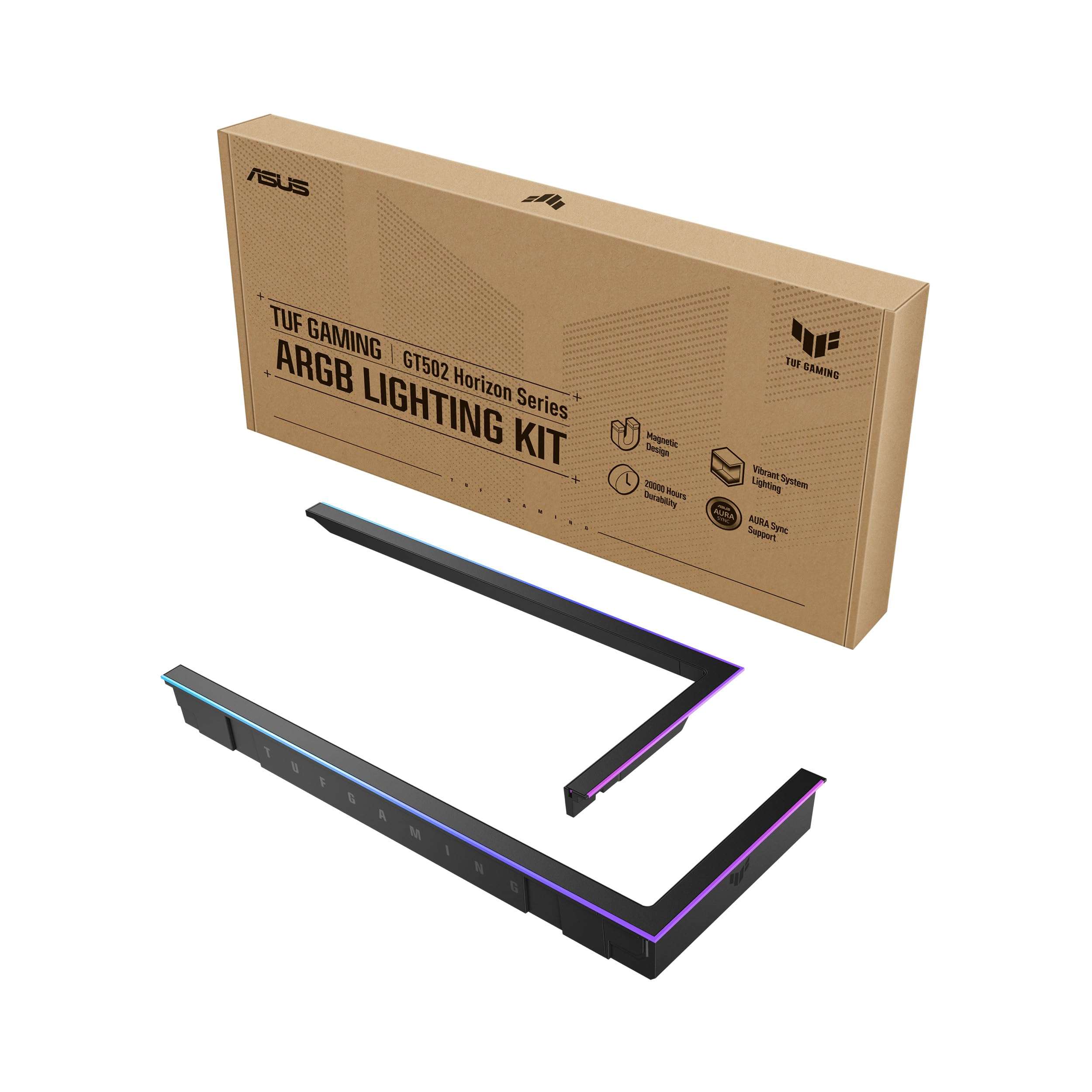 ASUS TUF Gaming ARGB Lighting Kit for GT502 Horizon Series (Black) 2X Outer Edge ARGB Frame, Vibrant System Lighting, Easy Installation Magnetic Design, Aura Sync 2