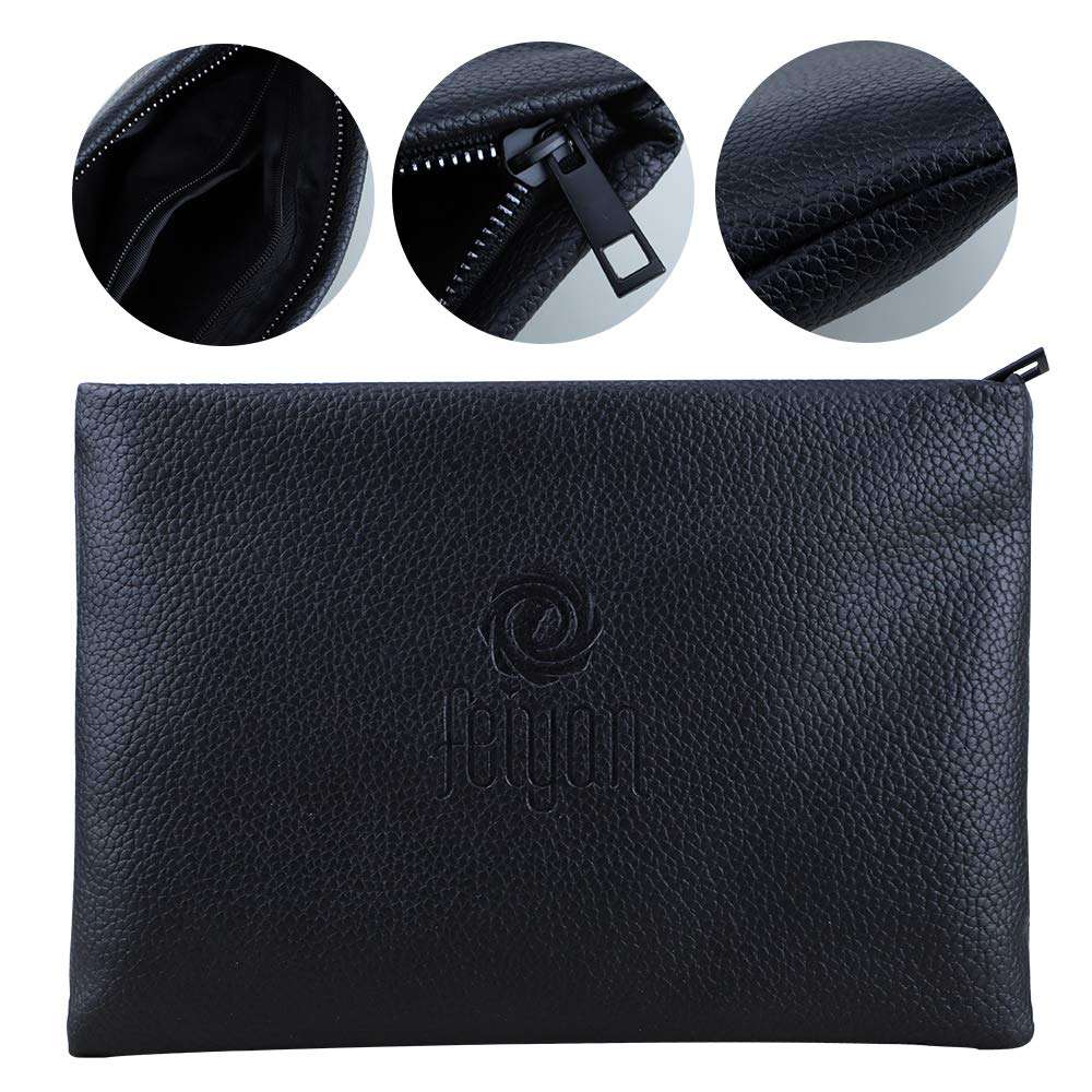 Makeup Brush Set，FEIYAN 15pcs Make up Brushes Soft and Dense Vegan Bristles Powder Foundation Eyeliner Eyebrow Blush Eyeshadow Blending Brush Kit with Case and Makeup Sponge Brush Cleaner 4