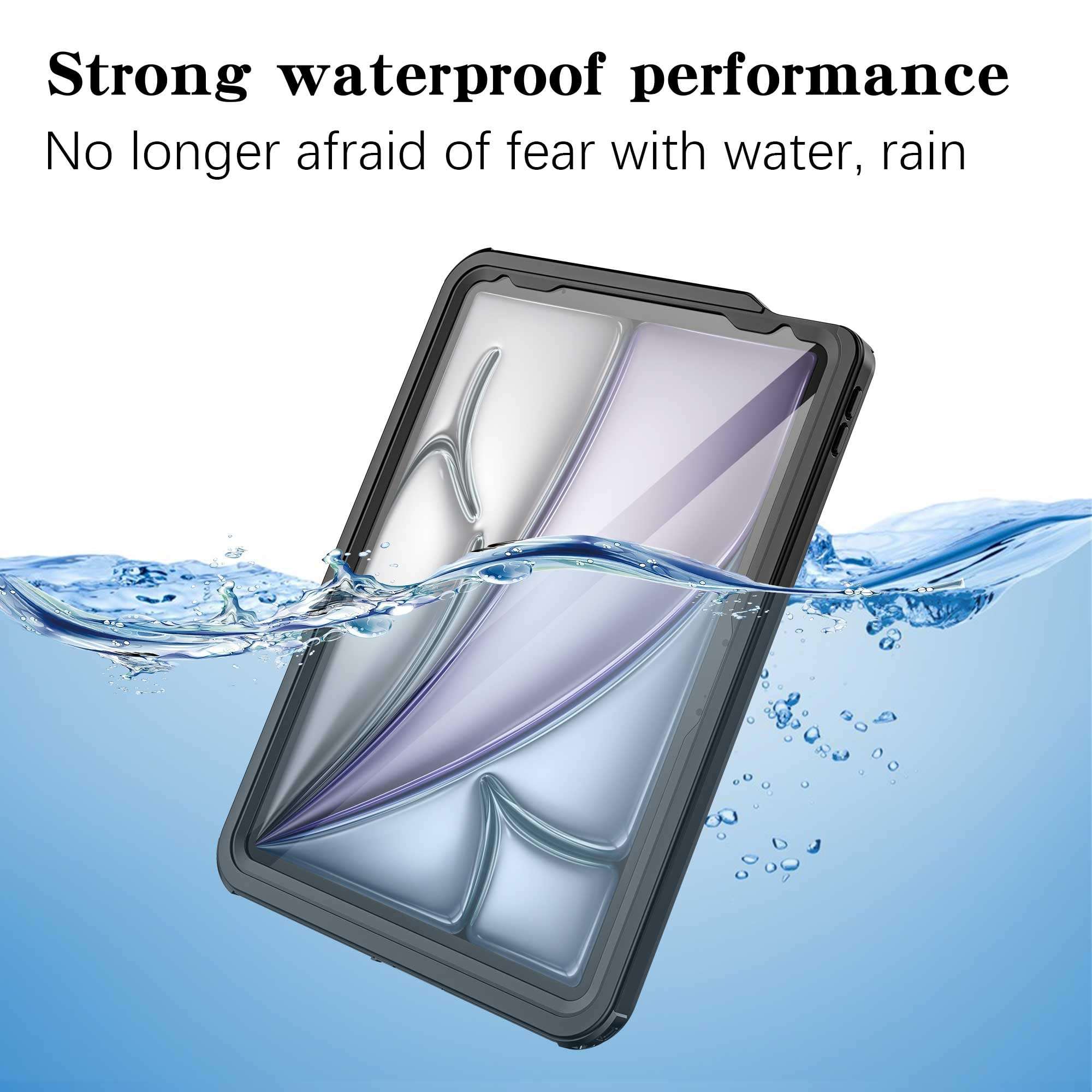 Waterproof Case for iPad Air 11 Inch Case 6th Generation M2 2024,Built-in Screen Protector/Kickstand/Full-Body Shockproof Protective Cover for iPad Air 6th/5th/4th Gen (11/10.9 Inch, 2024/2022/2020) 3