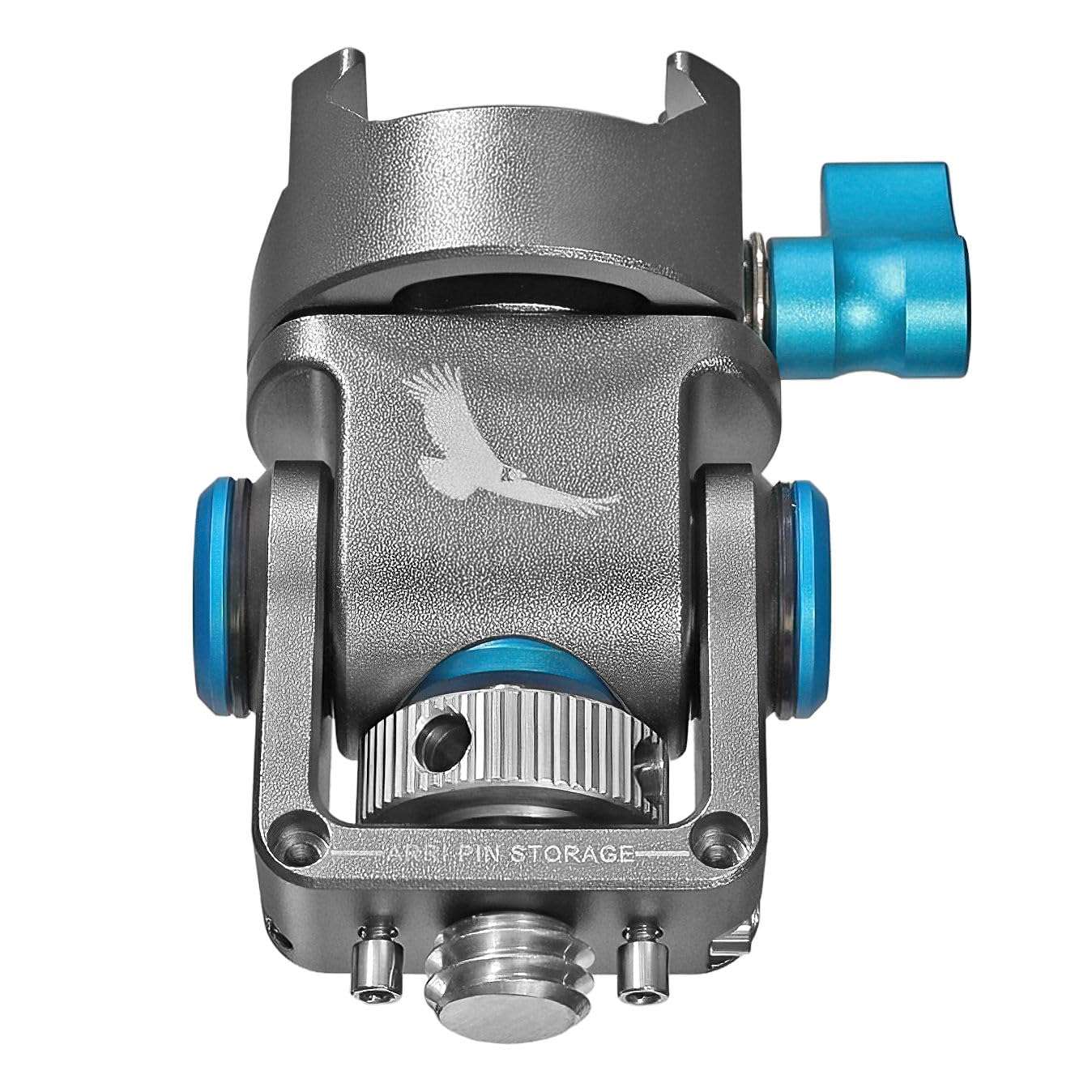 KONDOR BLUE | NATO Pan Tilt Monitor Mount with ARRI Locating Pin | 360 Swivel, 180 Tilt, Adjustable Tension Lock for Field Monitors and Camera Rigs | Gray 1