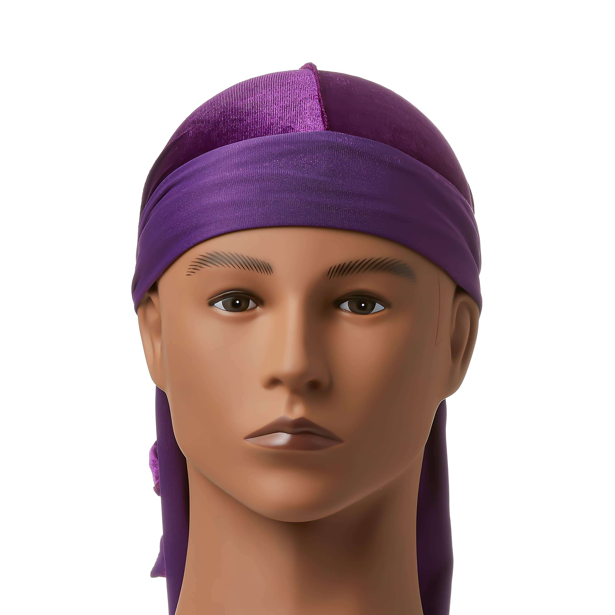 KISS RED Bow Wow Power Wave Velvet Luxe Durag (Purple) 4