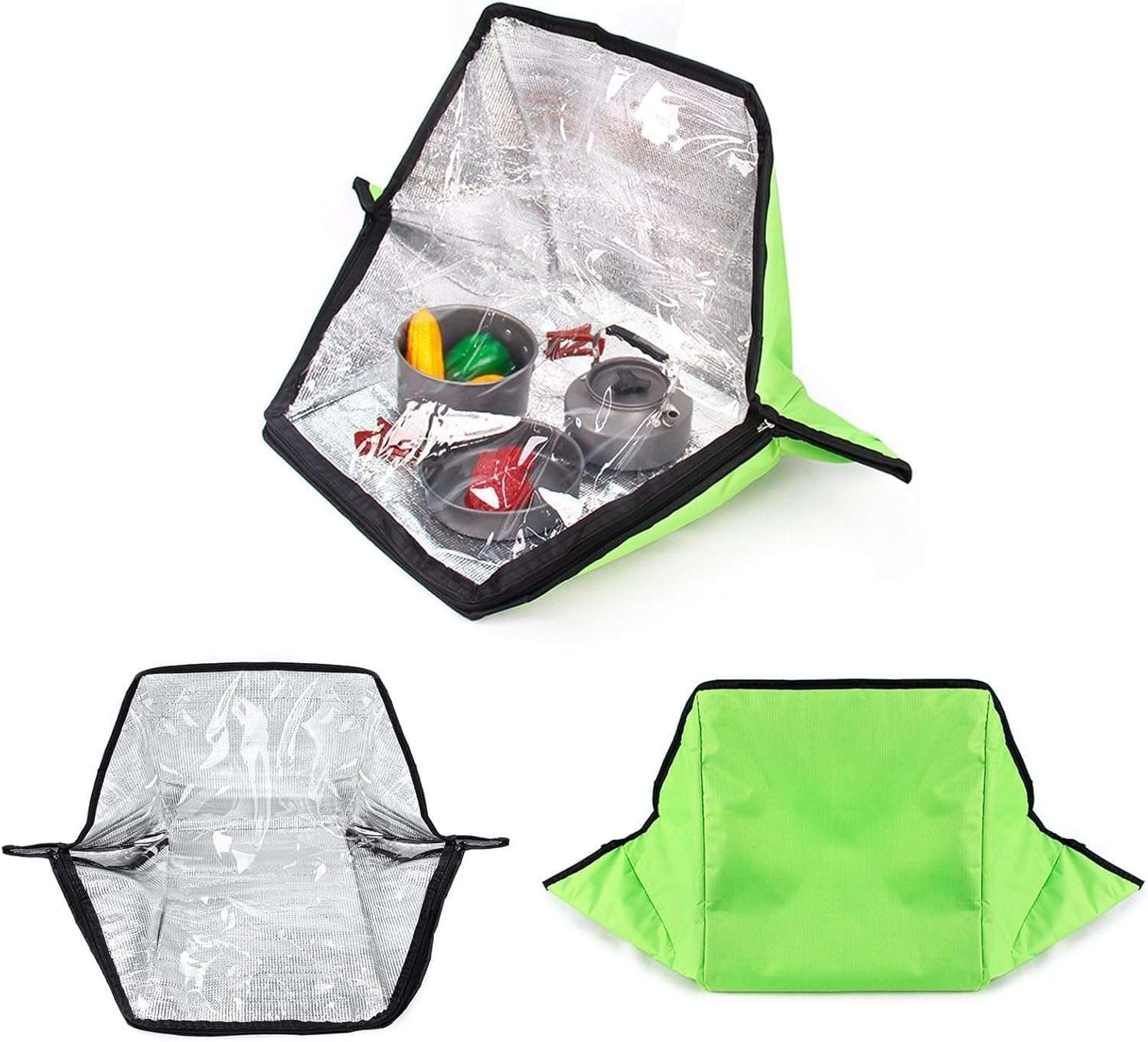 Portable Solar Oven, Outdoor Solar Cooker & Camping Oven, Foldable Cooking Oven with Carrying Bag for Outside Barbecue Camping(Green) 4