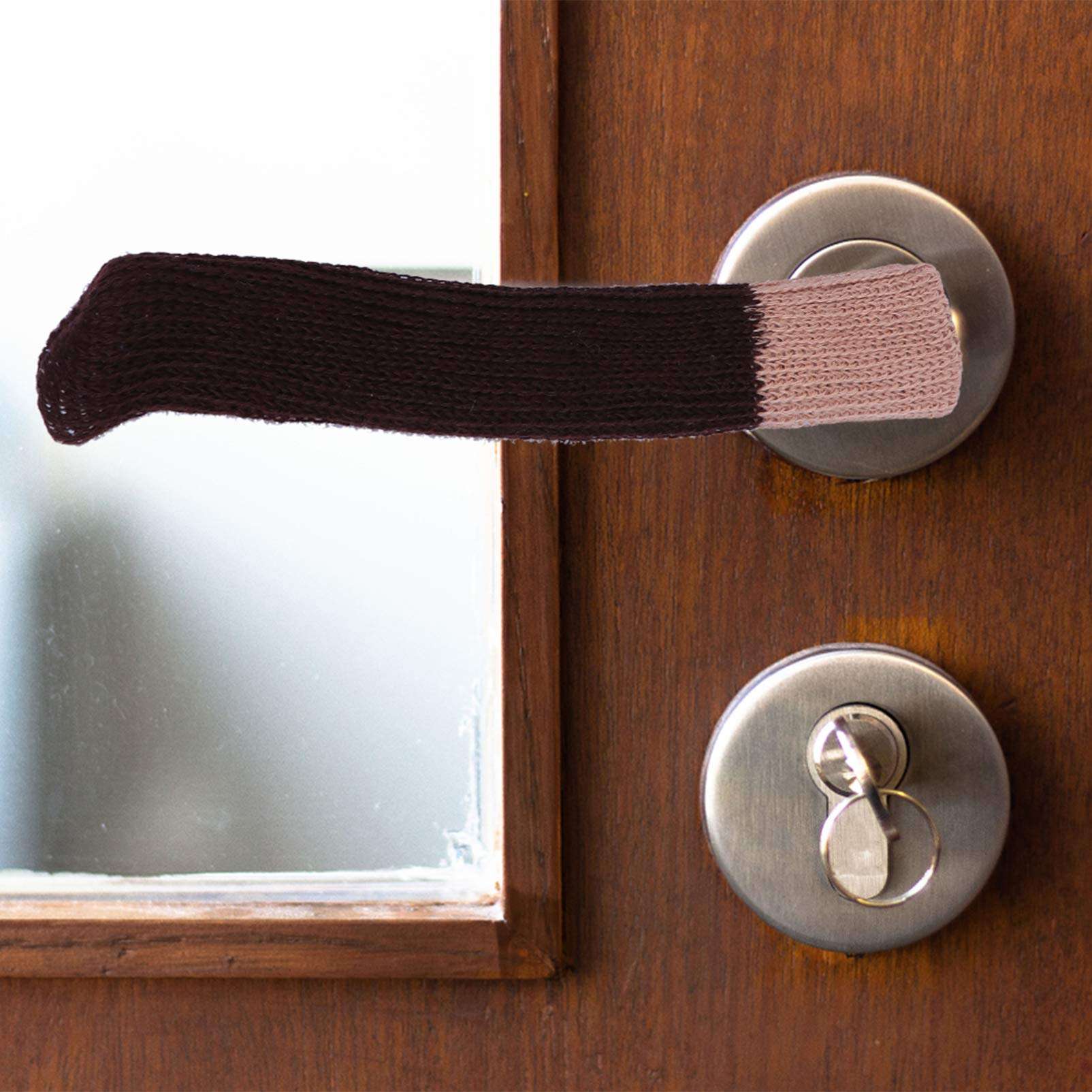 YARDWE 10pcs Warm Doorknob Gloves Knit Door Handle Covers Kids Door Handle Covers Door Knob Cover Child Proof Door Knobs Knit Mittens Warm Mittens Baby Safety Cover Polyester Household 4