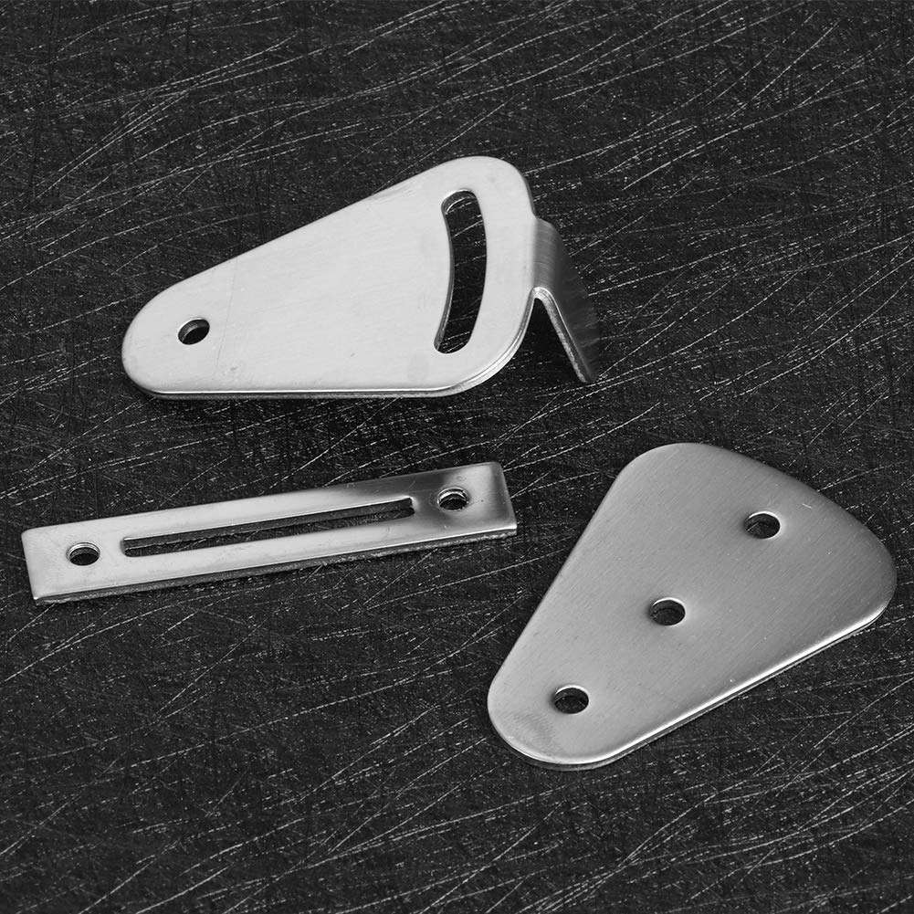 Yosoo123 Tear Drop Latch Stainless Steel Sturdy Door Lock Hardware Accessories for Barn Hanging Rail Sliding Door Tear Drop Latch Privacy Locking Hardware Silver 4