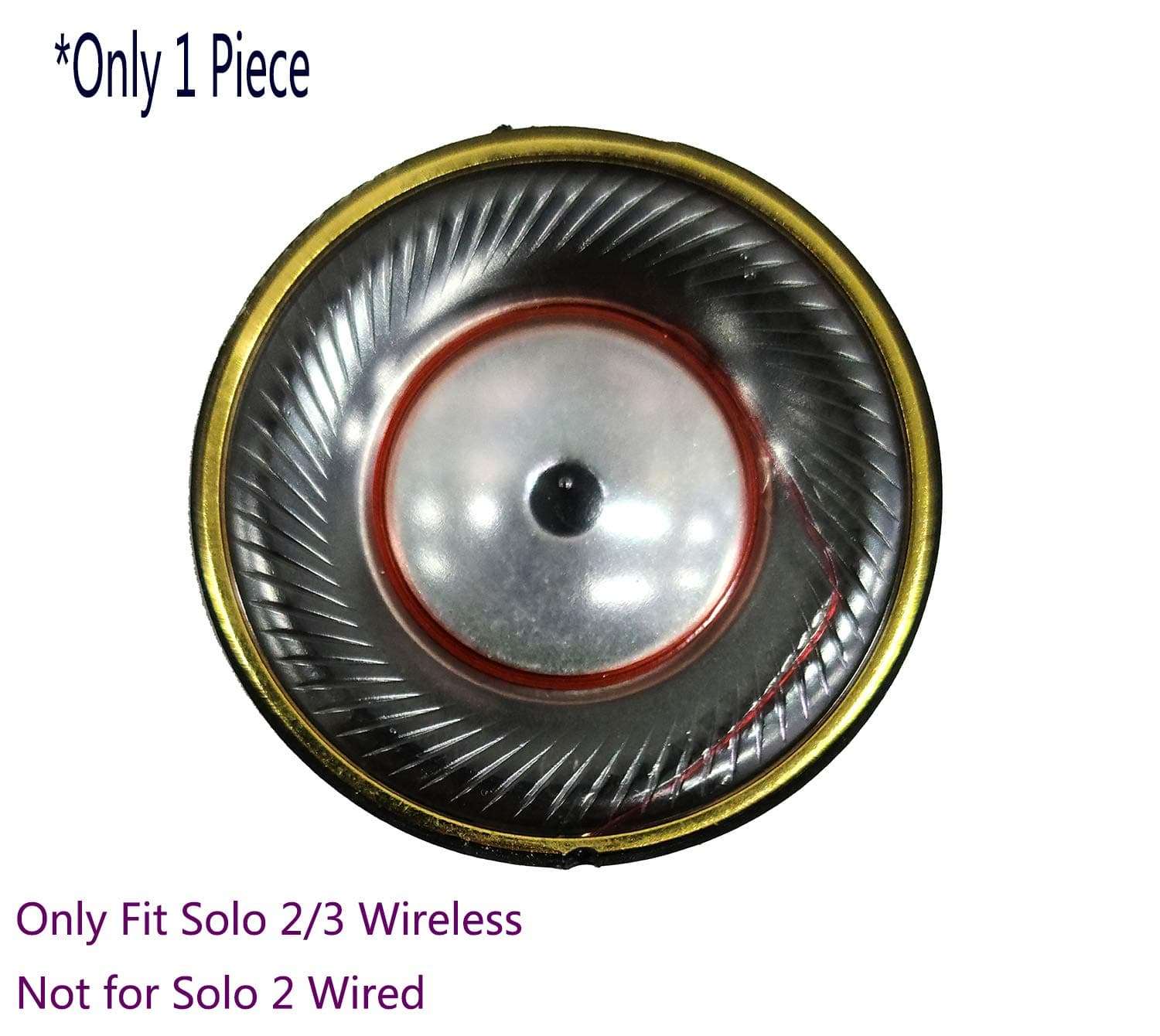 Replacement 40mm Headphones Speaker Replacement Repair Parts for Beats by Dr. Dre Solo 3 3.0 2 2.0 (Wireless Only) (Solo 2/3 Wireless) 6