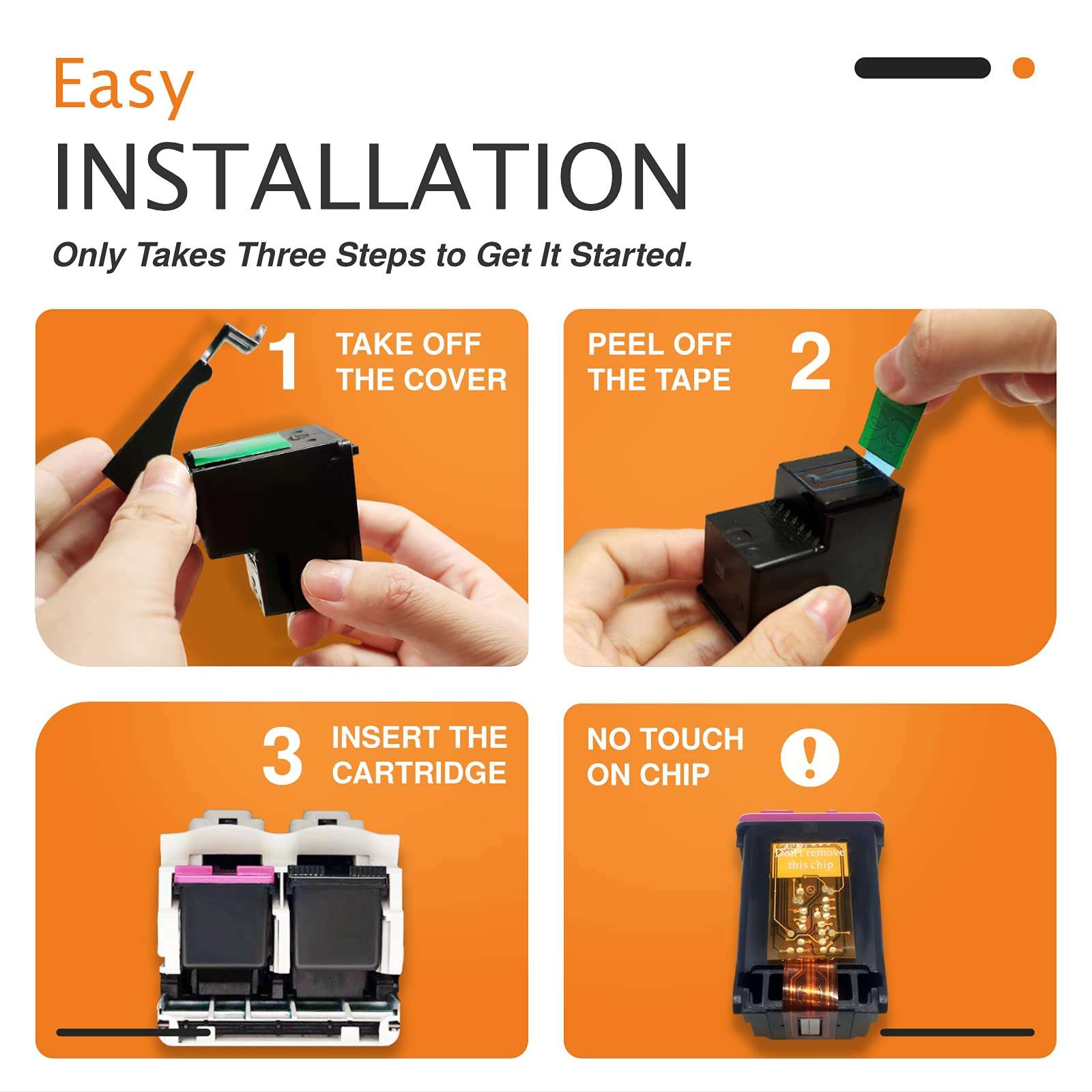 ATOPolyjet Remanufactured Cartridge Replacement for HP 74XL 75XL Ink (1 Black, 1 Color) for PhotoSmart C4280 C5280 C4480 C4250 C5550 C4440 C4200 DeskJet D4260 D4360 OfficeJet J5740 J5780 J6480 Printer 6