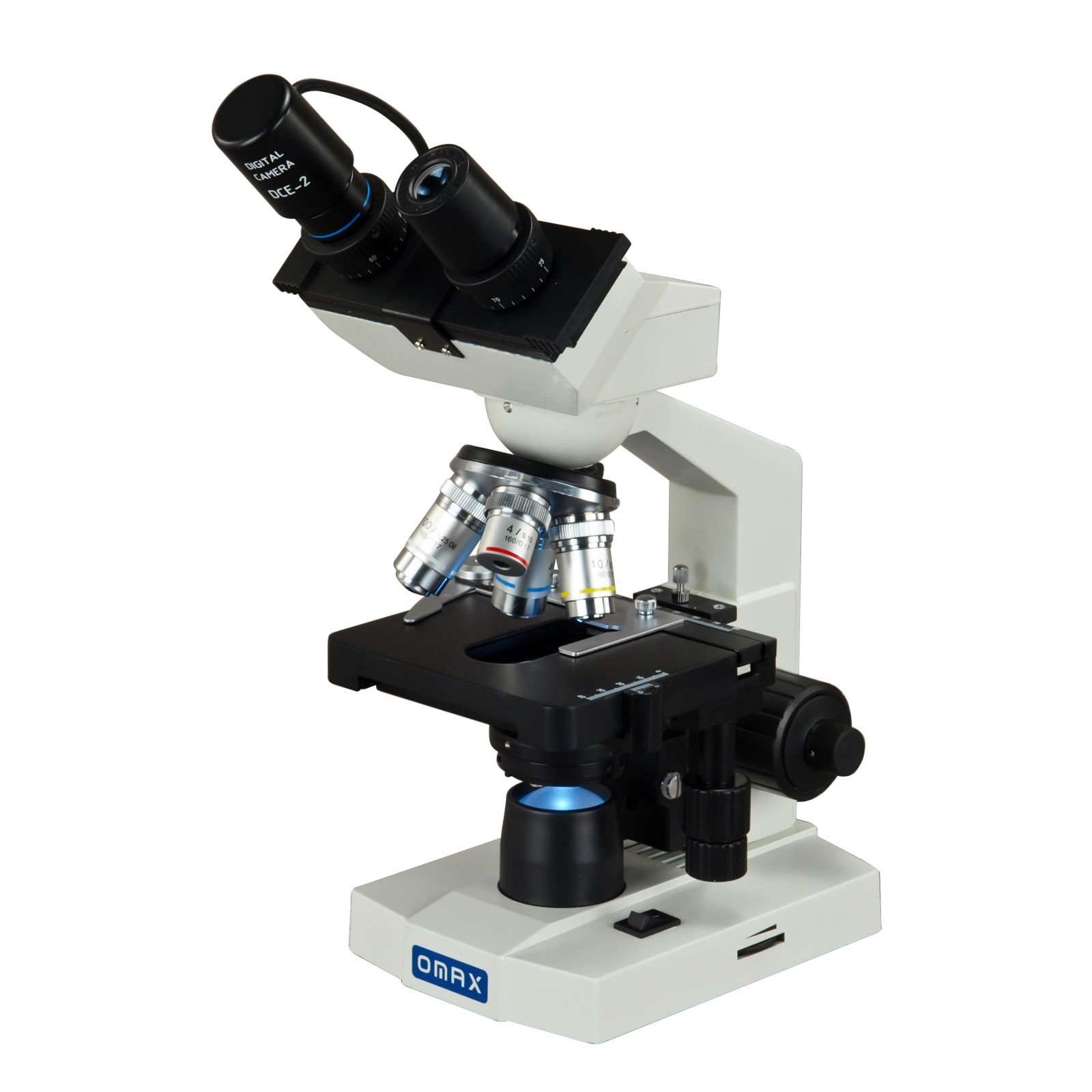 OMAX 40X-1000X Digital Lab LED Binocular Compound Microscope with Double Layer Mechanical Stage and USB Digital Camera 2