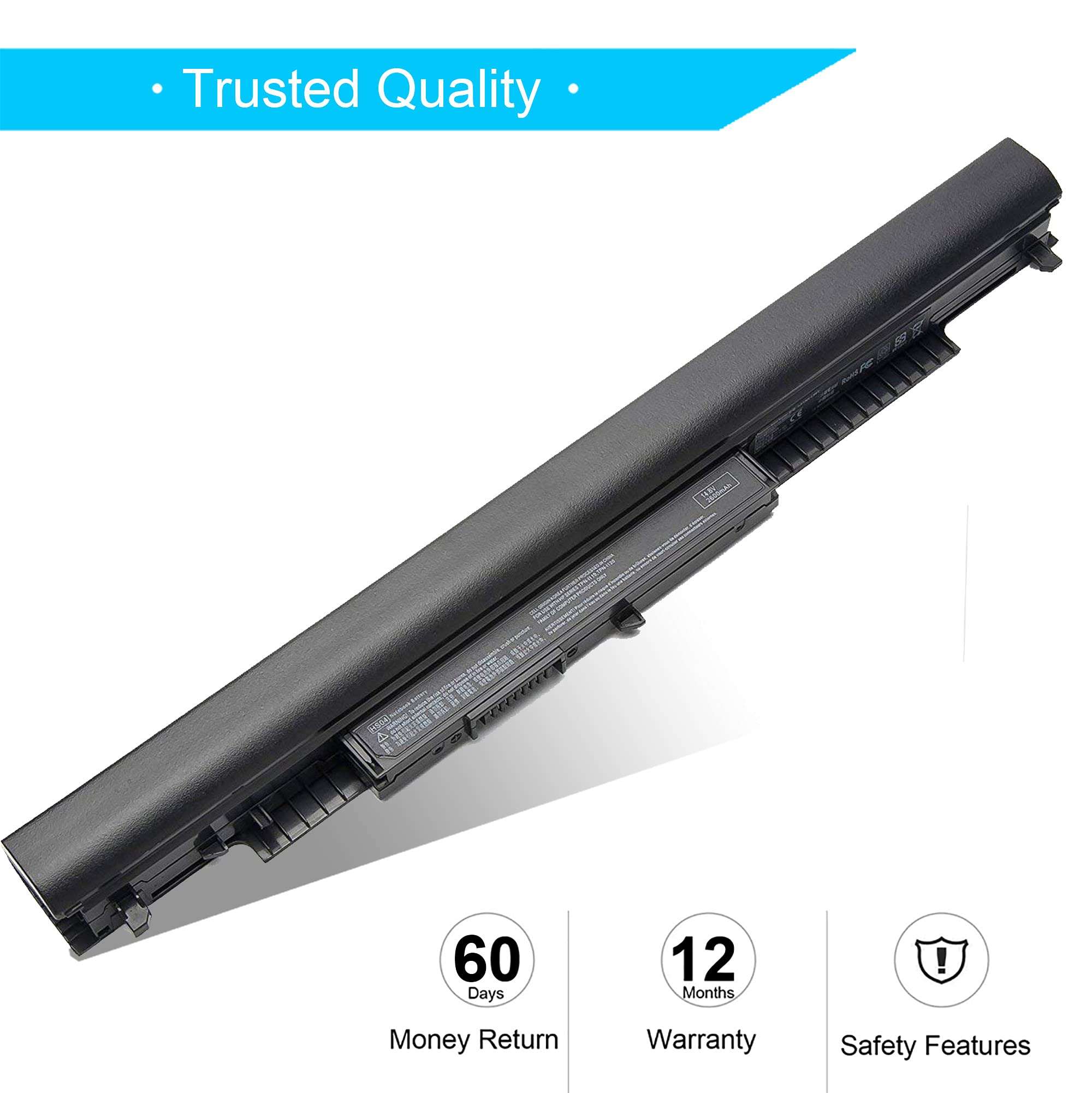 HS04 14.8V 2600MAH Laptop Battery Replacement for HP 240 G4 255 G4 Notebook 15-ac100 15-ba009dx 15g-ad000 14-af180nr HS04041-CL HS03 807956-001 807957-001 807611-141 6