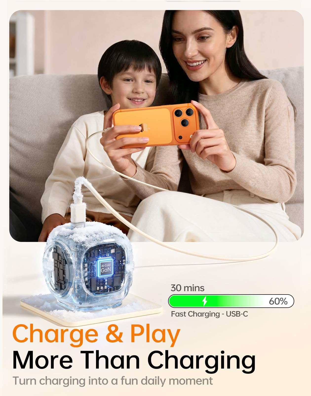 Divoom Dipow 35W, 2026 New USB C Charger Block, Fast GaN Charger with Pixel Screen, Cute Foldable Compact Power Adapter for iPhone 17/16, Galaxy S25/S24, Pixel 9/8, MacBook Air, iPad Pro (Pink) 6