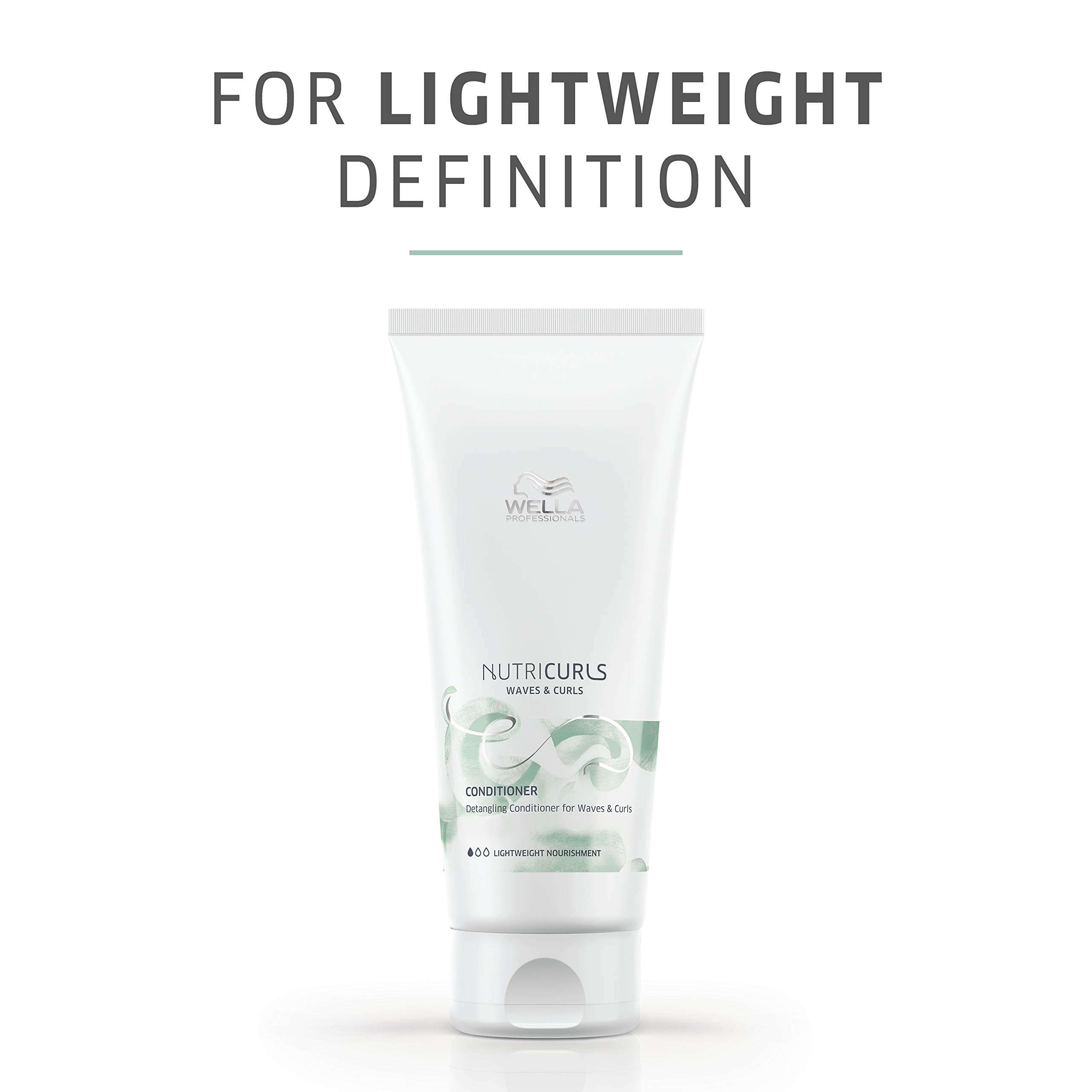 Wella Professionals NUTRICURLS Sulphate Free Shampoo 250ml and Detangling Conditioner 200ml duo for Waves & Curls 6