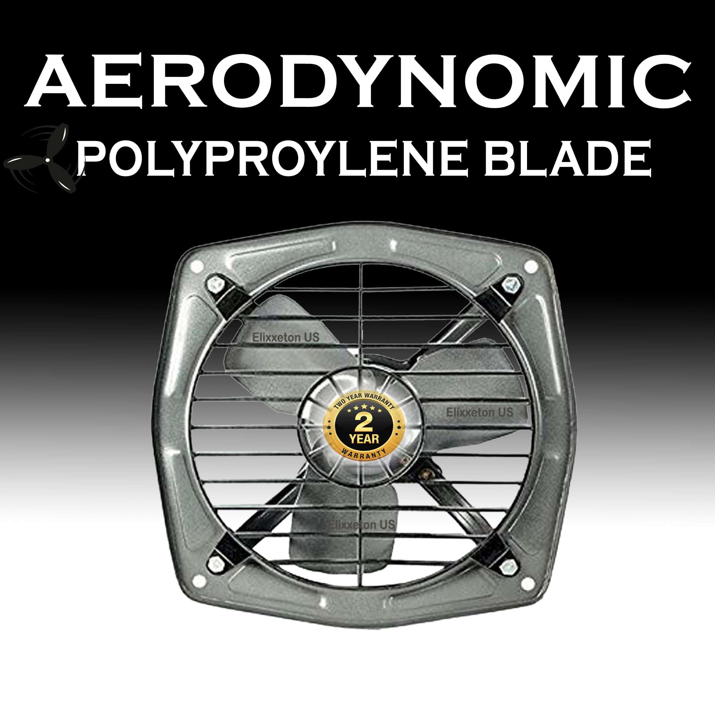 Elixxeton US 2 Year Warranty 6 Inch, 150 MM Air EXHAUST FAN With 100% Copper Motor for Bathroom for Store Model- Fresh Air || R-12 3