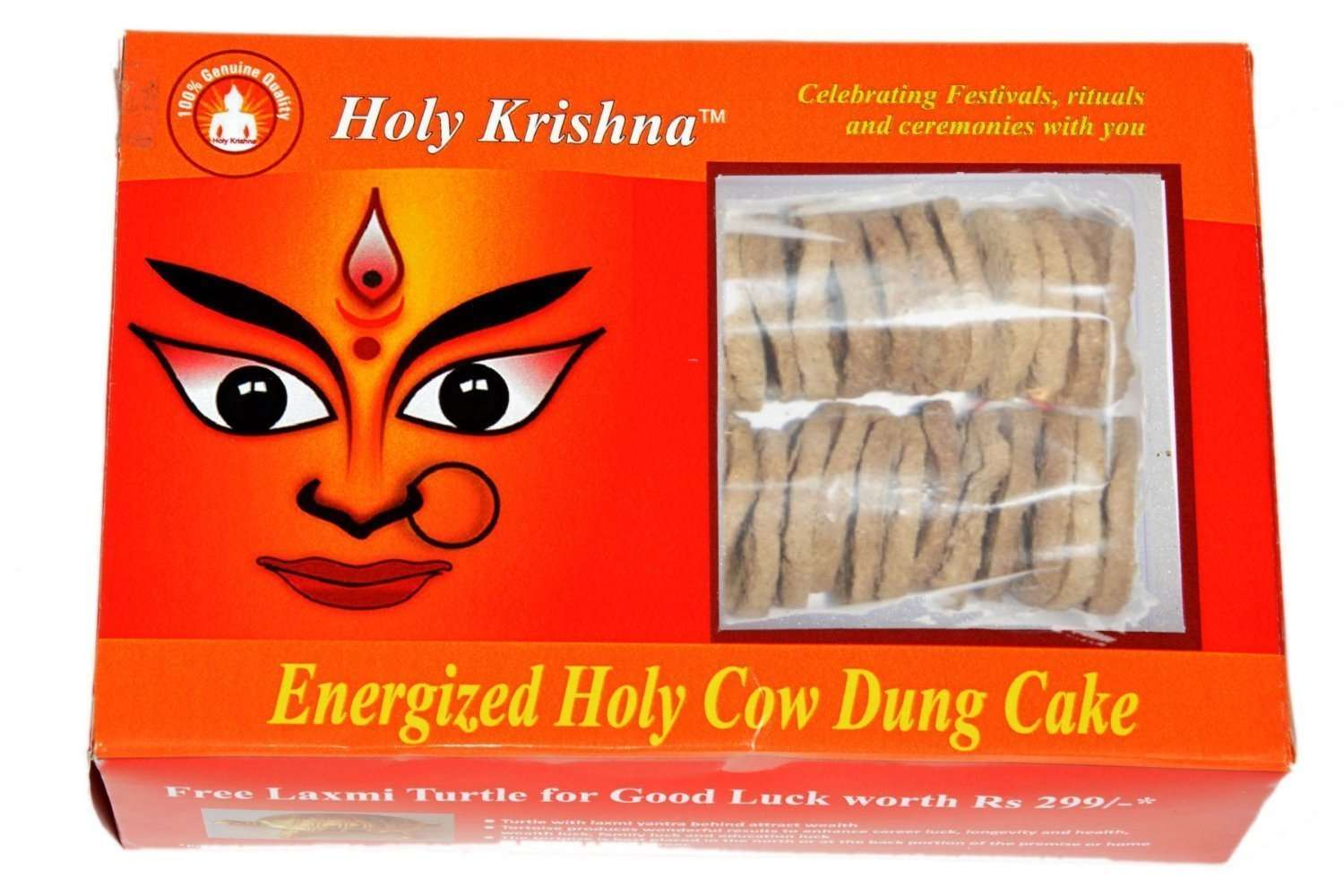 Holy Krishna Indian Cow Dung Cakes with Havan Samagri -30 Piece 1