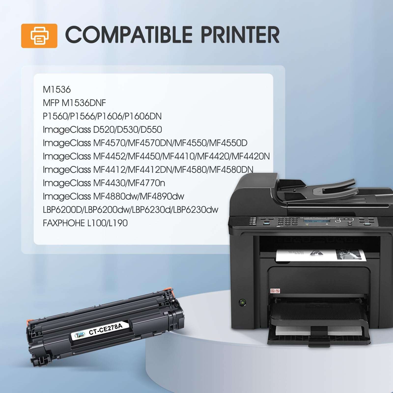 78A CE278A Black Toner Cartridge Replacement for HP 78A CE278A Toner Cartridge for HP Laserjet P1606dn 1536dnf MFP M1536dnf 1606dn P1606 P1566 P1560 Printer Ink -4 Pack 2