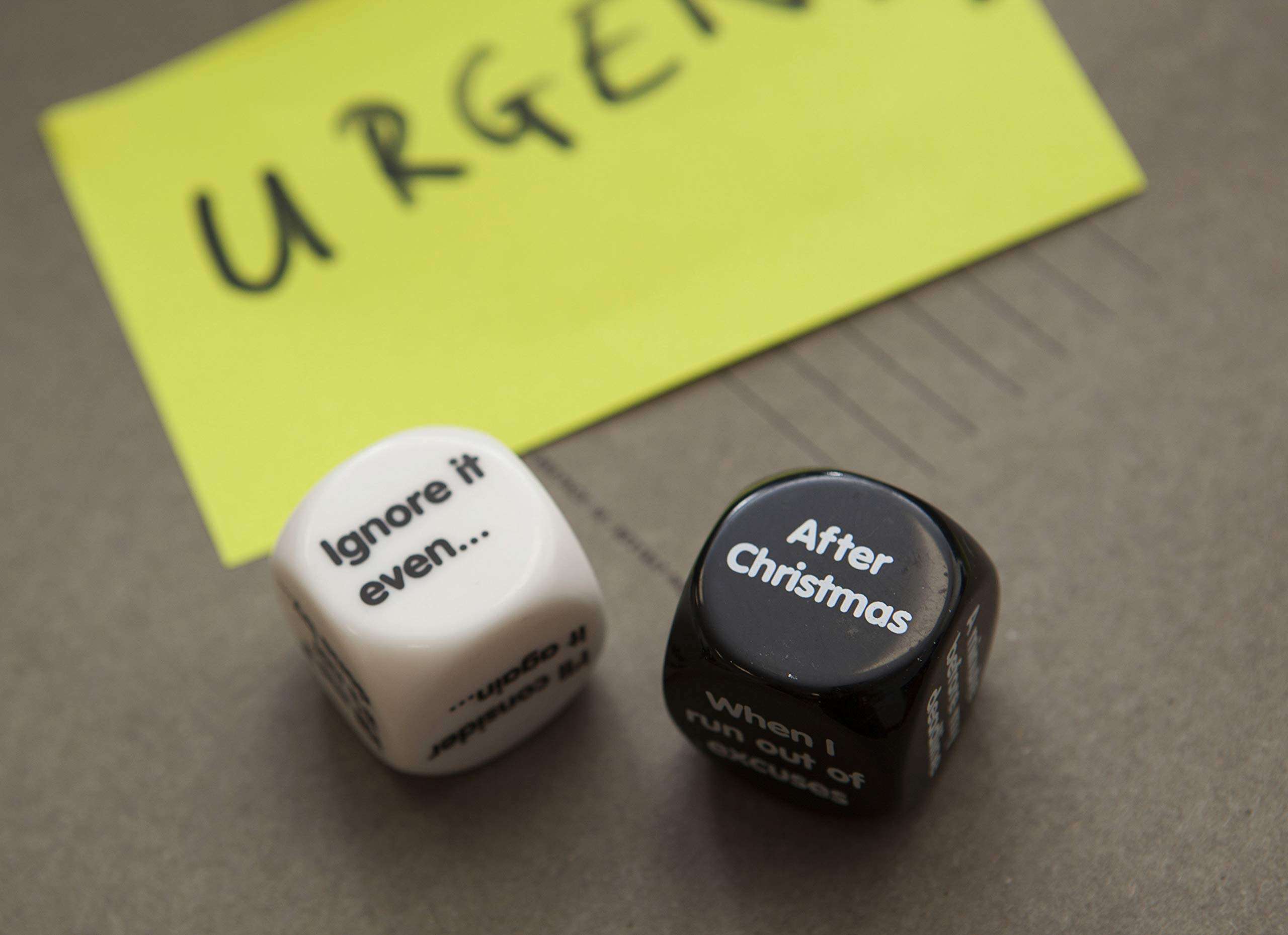 Boxer Gifts Procrastination Dice | Funny Office Humor Desk Accessory | Novelty Gift for a Lazy Colleague, Friend or Family Member | Great White Elephant Gift 4