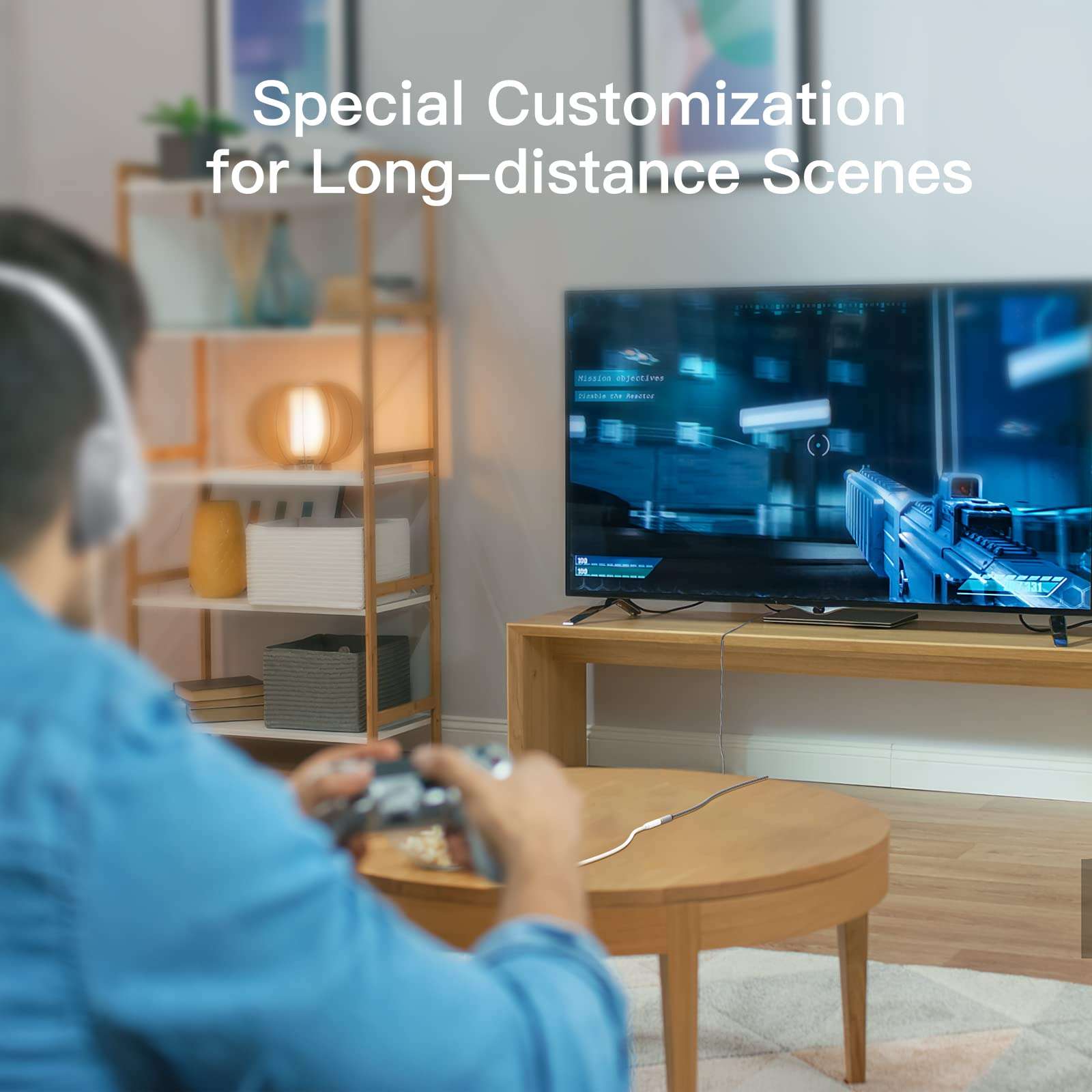 Morelecs AUX Cord 3.5mm Auxiliary Audio Cable AUX Cable 50ft Nylon Braided Male to Male 3.5mm Audio Cable Compatible for Headphones, iPods, iPhones, iPads, Home/Car Stereos and More 5