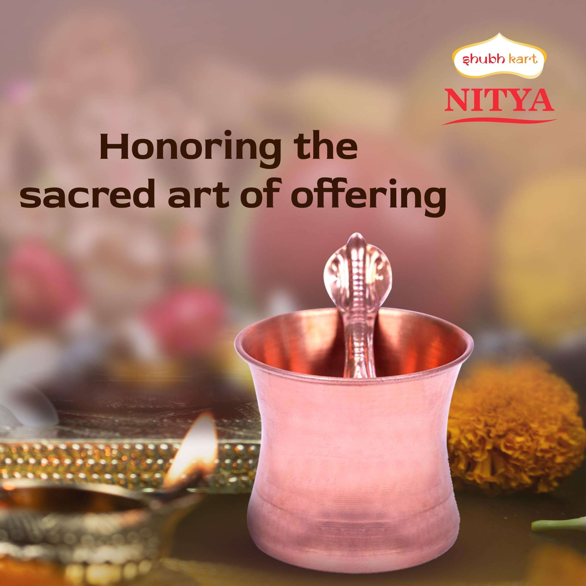 Shubhkart Nitya Copper Panchpatra & Spoon Set – 50g | Traditional Copper Vessel for Hawan, Aarti, and Religious Rituals | Puja Items for Temple & Home | for Home Mandir & Daily Pooja Use 3