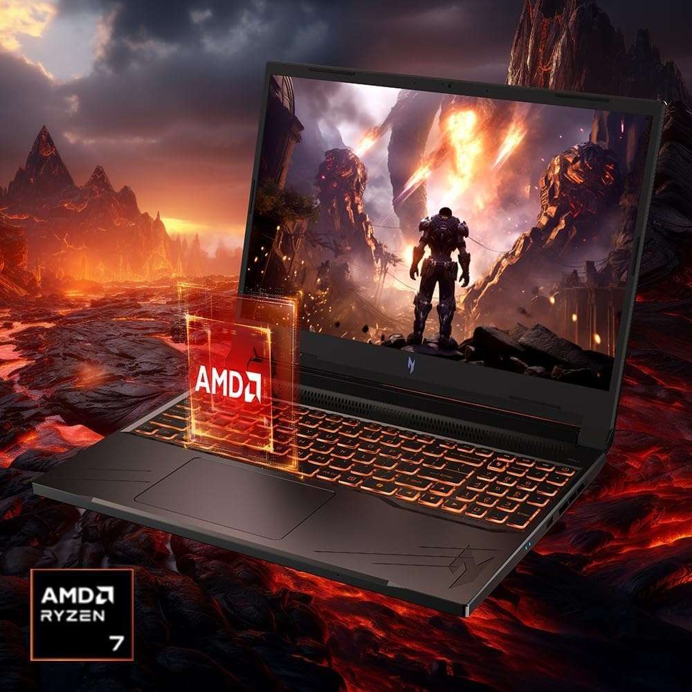 acer Nitro V 16 Gaming Laptop, AMD Ryzen 7 8845HS Octa-Core, NVIDIA GeForce RTX 4060 Laptop, 64GB DDR5 RAM, 1TB SSD, 16" WUXGA 165Hz, Wi-Fi 6E, Backlit KB, with Lifetime Office Pro & Windows 11 Pro 2