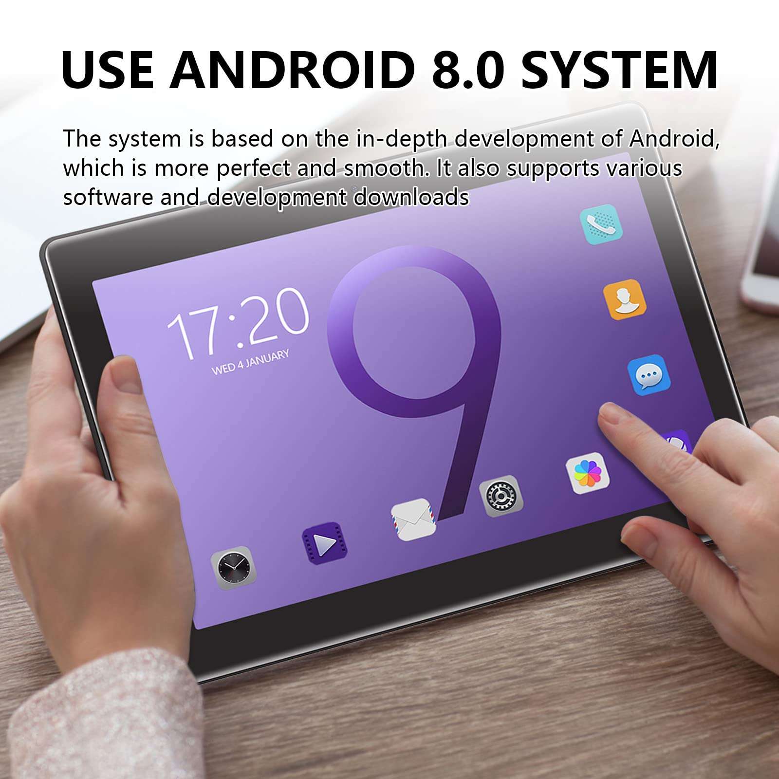 HD Tablet, 10.1-inch Android 12.0, 10 Core IPS, 16GB, Extended to 256GB, Three Network Call, Dual Card Dual Standby, 2 Million Pixe𝐥s Dual Camera, with WiFi + BT + FM + GPS, 5